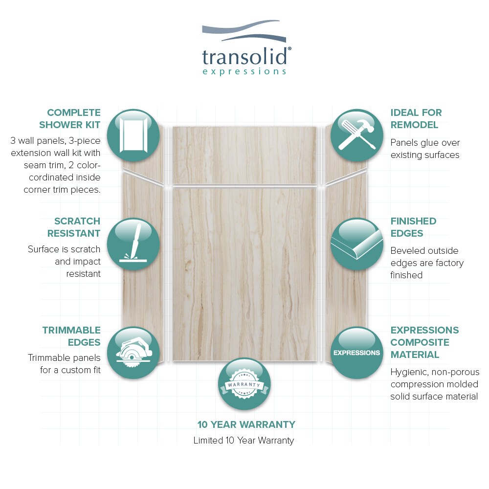 Transolid EWKX604896-43 Shower-Wall-Surrounds - View #5