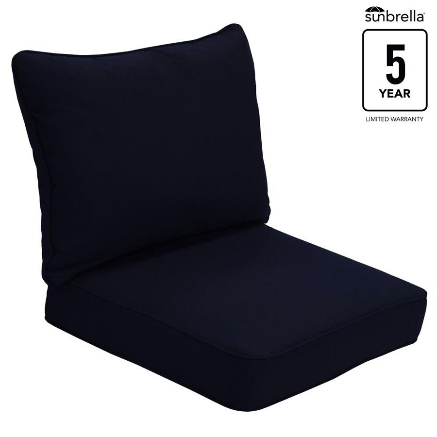 Roth Canvas Navy Deep Seat Cushion In, Sunbrella Lounge Chair Cushions Navy