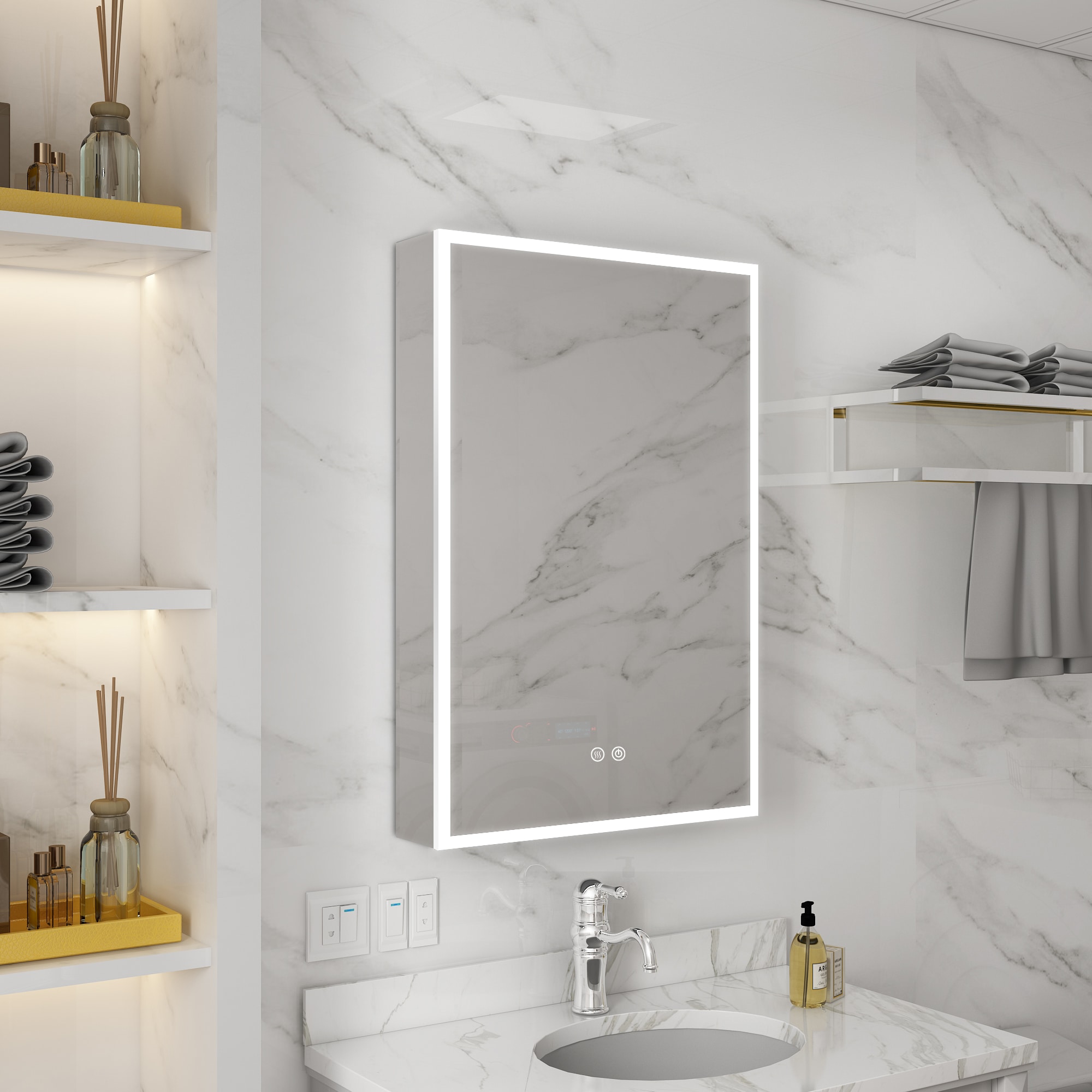 WELLFOR W8MCL2030R Bathroom-Medicine-Cabinets - View #3