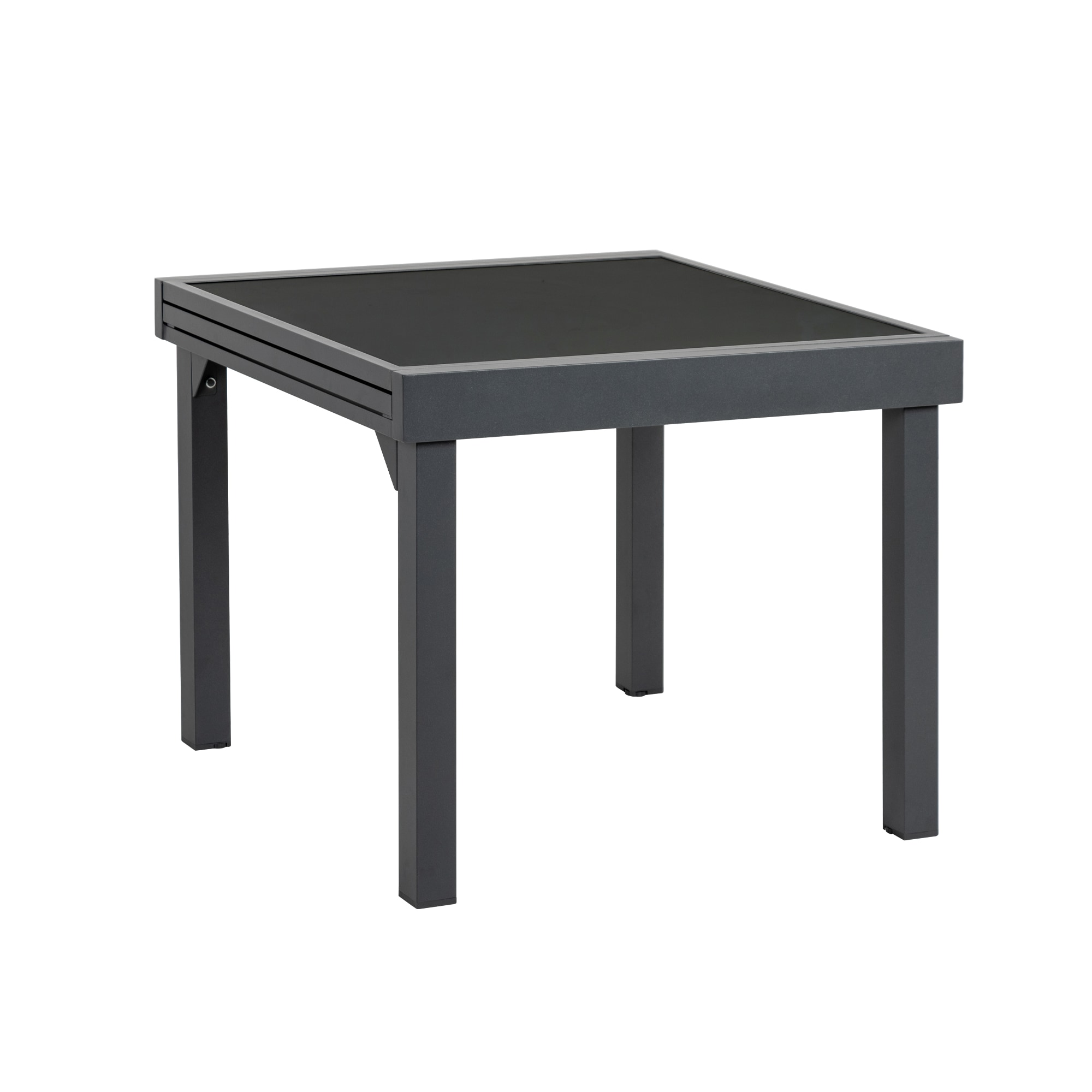 Crestlive Products CL-TB010DGY Patio Dinning Table Square Extendable Outdoor Dining Table 30-in W x 40-in L