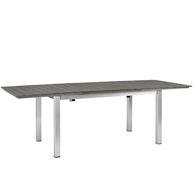 Modway S Rectangle Extendable Outdoor Dining Table 35 5 In W X 62 L With The Patio Tables Department At Com - Extendable Patio Table Lowe S