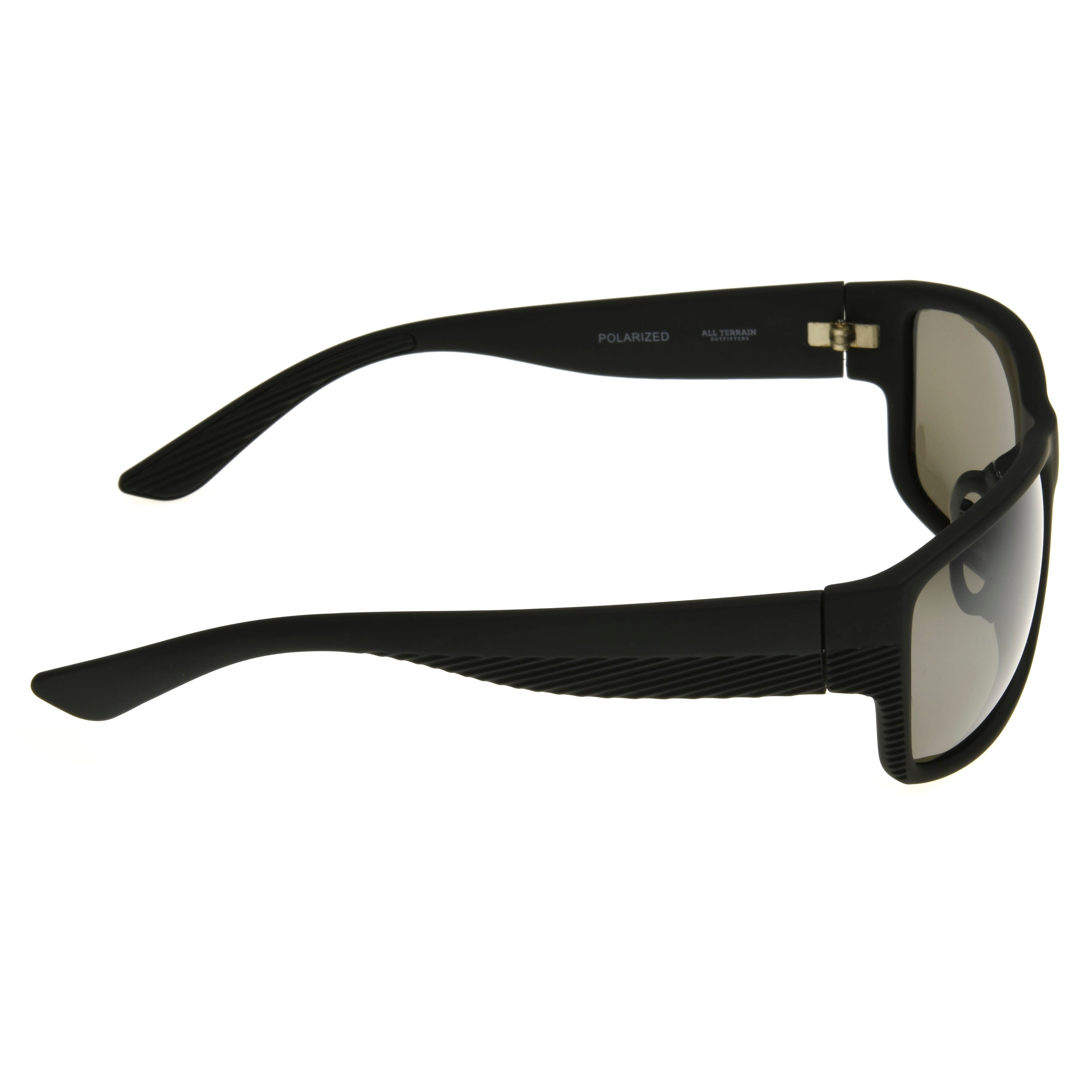 Foster Grant All Terrain 9 Mens Polarized Black Rubberized Plastic  Sunglasses at