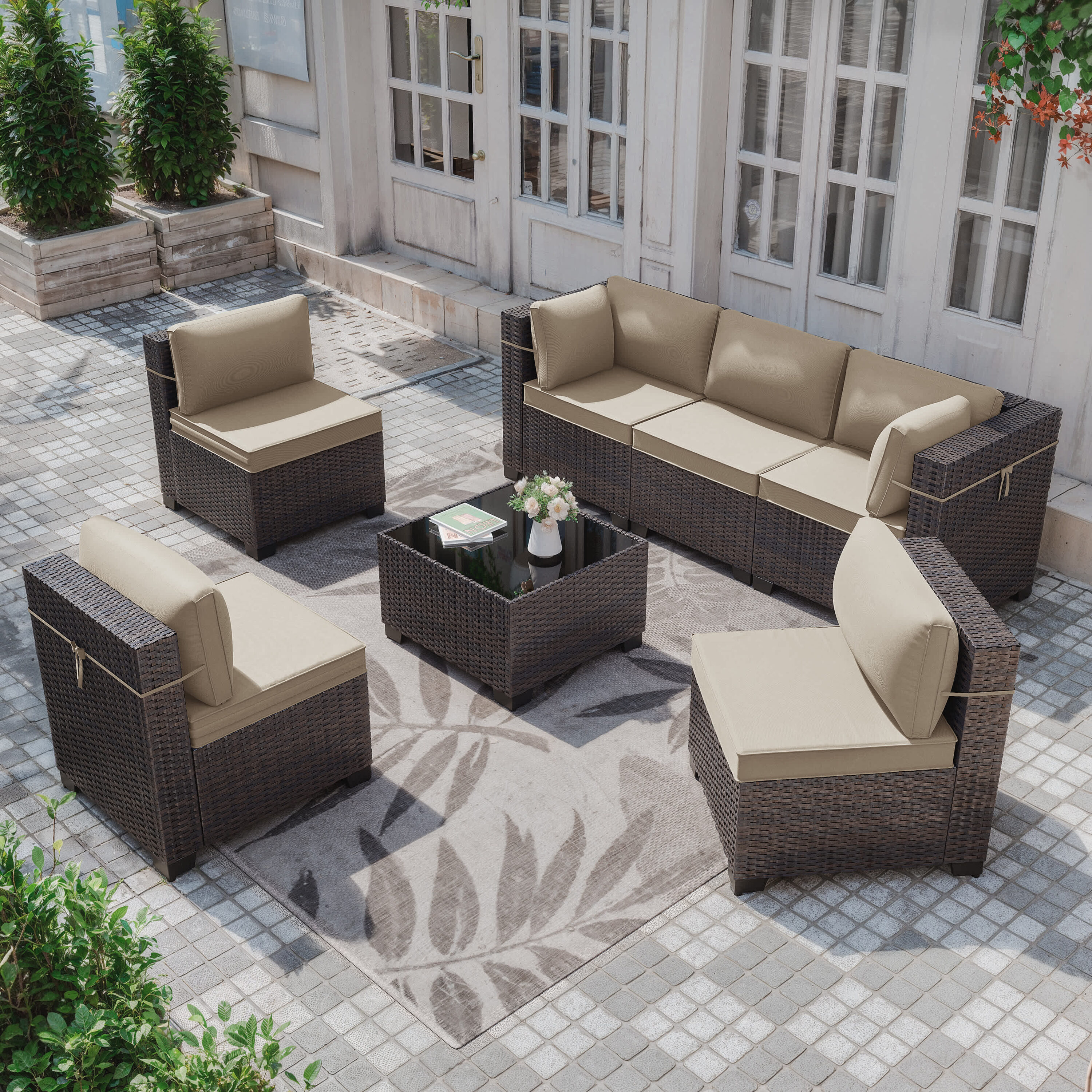 Haxvin HX-RA-7-SD Patio-Conversation-Sets - View #2