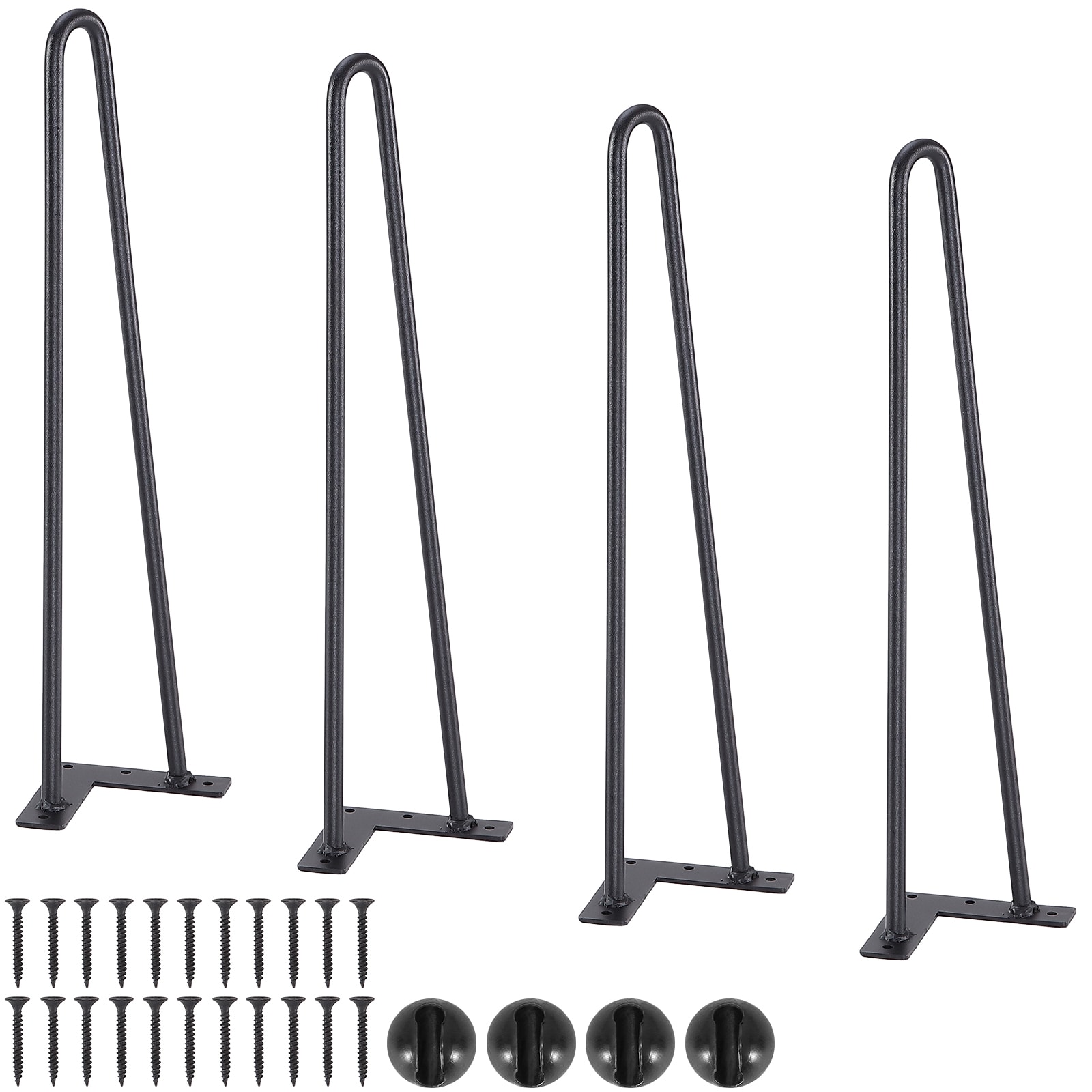 VEVOR FJ2GZT19YC12MHTR0V0 4.3-in x 19-in Contemporary Carbon steel Table leg 4 Pack