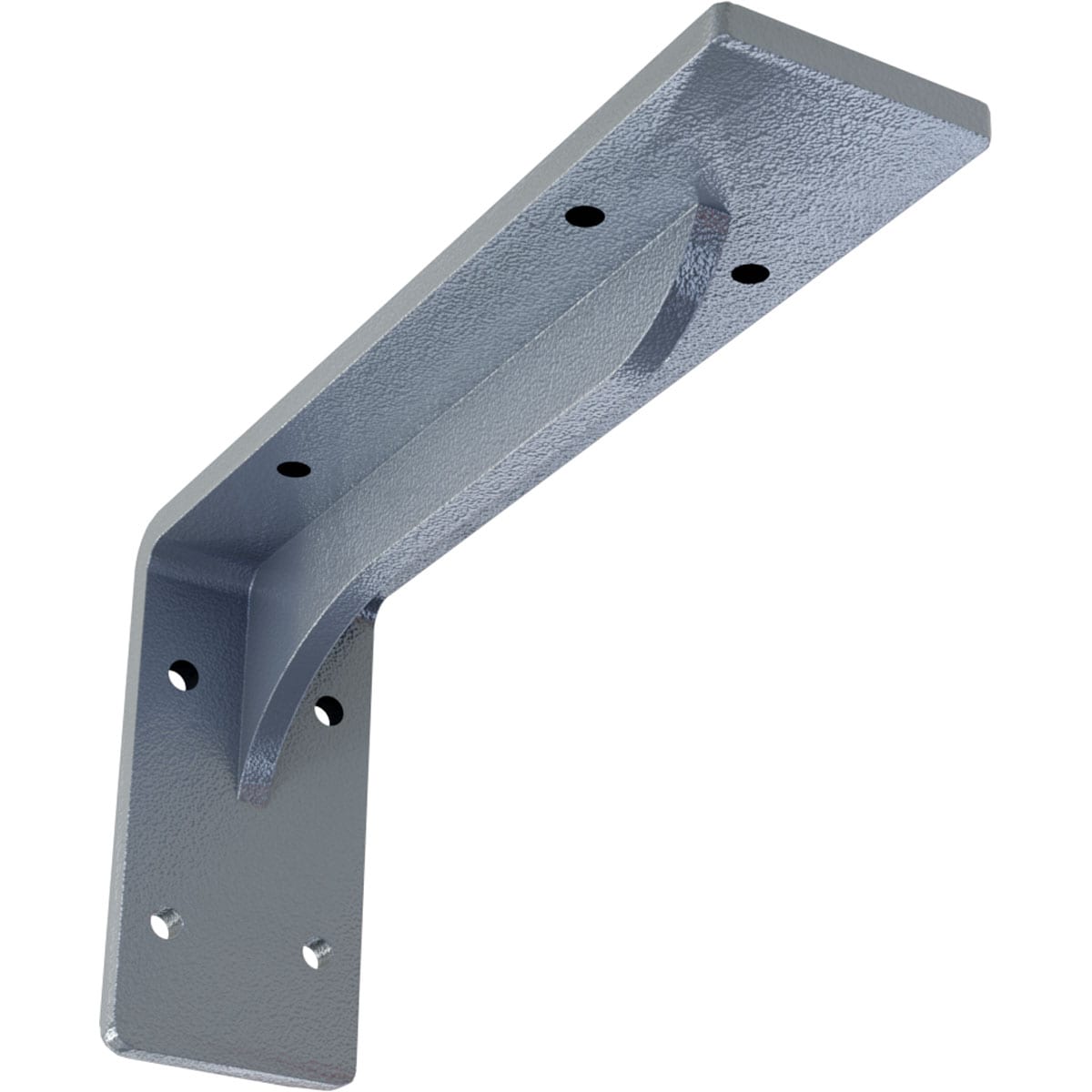 Ekena Millwork BKTM02X08X04EBHLB Embrey 8-in x 2-in x 4.25-in Blue Steel Mounting bracket