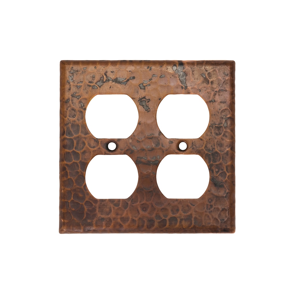 PREMIER COPPER PRODUCTS SO4 4 -Gang Standard Size Oil rubbed bronze Metal Indoor Blank/Duplex Wall Plate