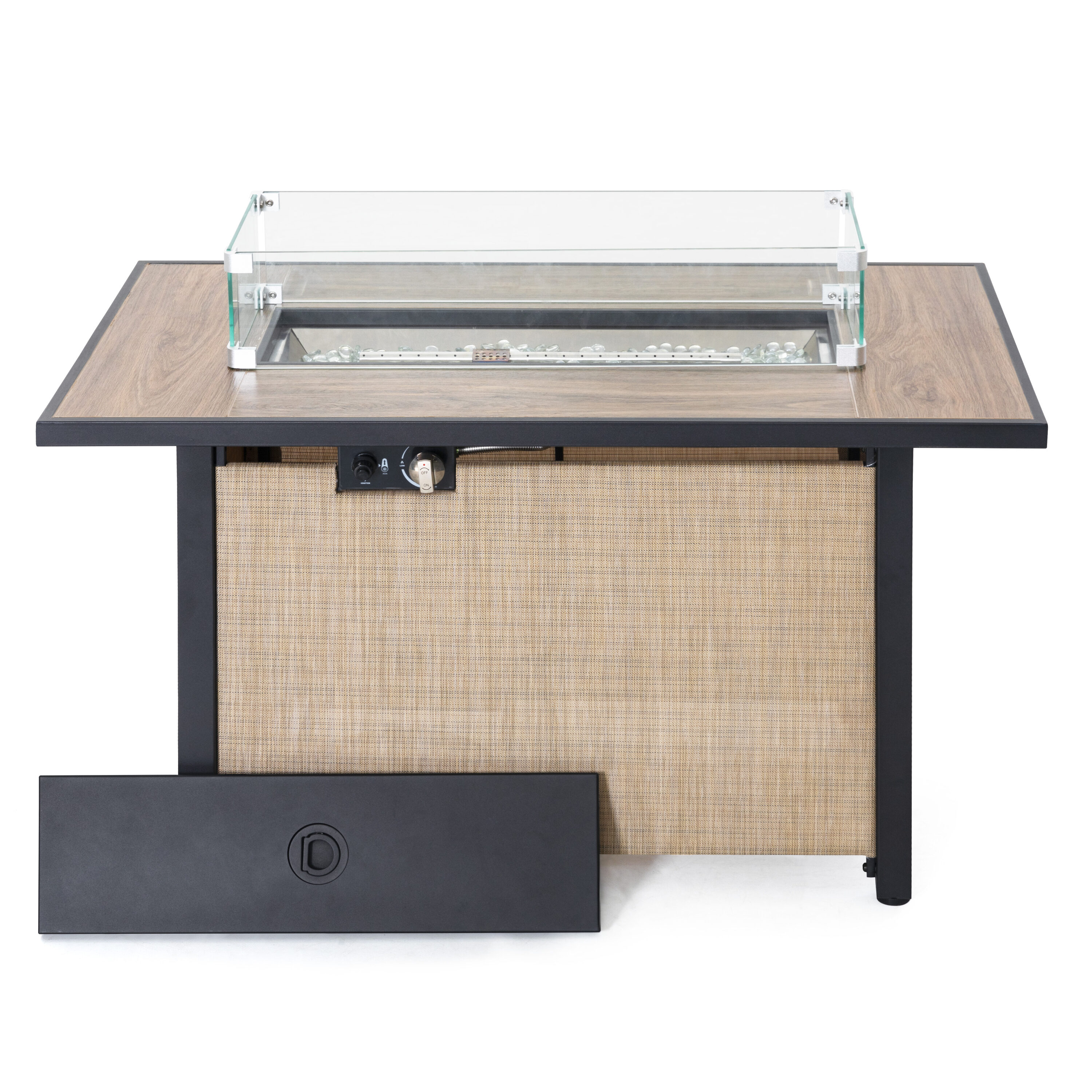 Nuu Garden AF145-G 23.6-in W 50000 Maximum BTUs Iron Rectangle Liquid propane Fire pit