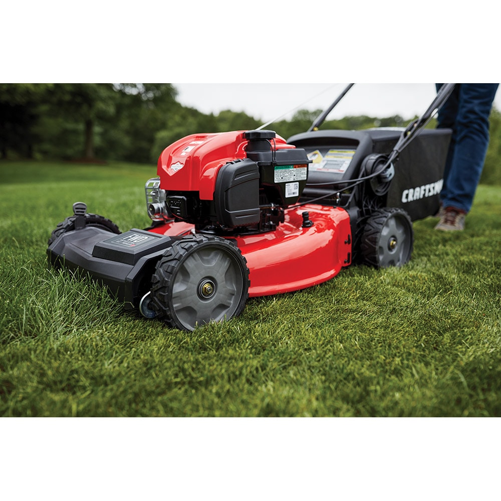 CRAFTSMAN M260 Vertical Storage 21-in Gas Self-propelled Lawn Mower with  163-cc Briggs and Stratton Engine in the Gas Push Lawn Mowers department at