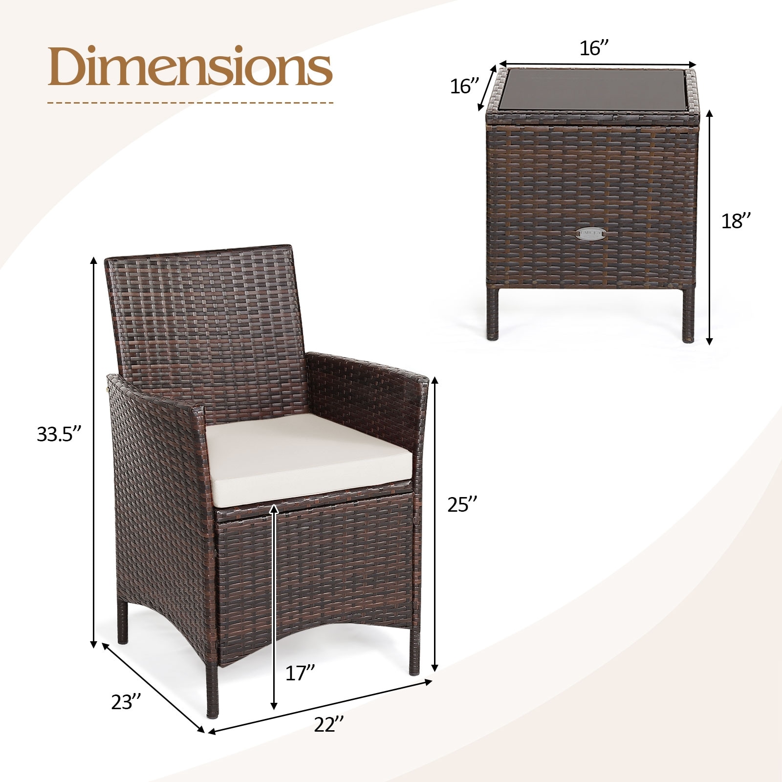 Forclover HBV-050WHA Patio-Conversation-Sets - View #7