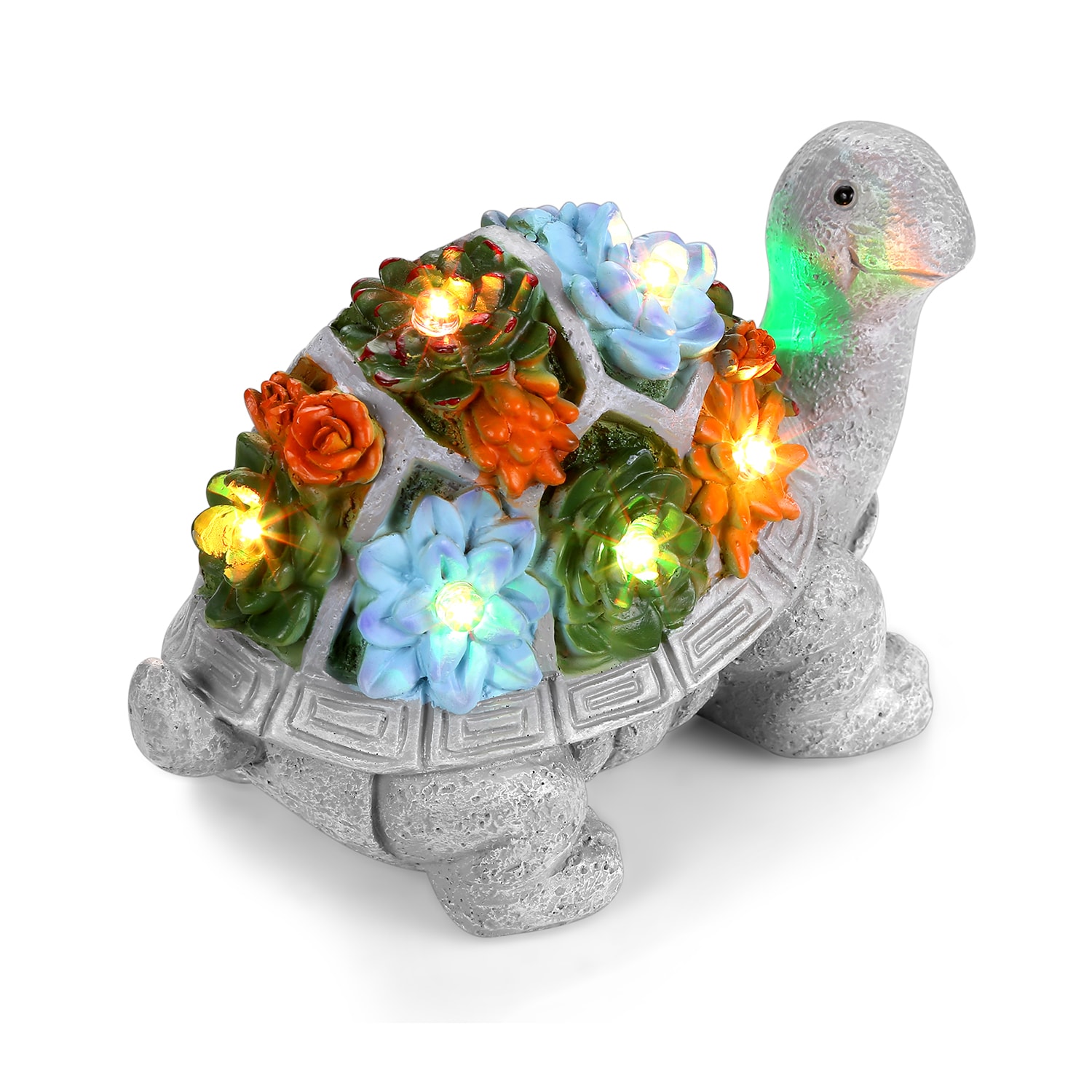 HOM 4897135521663 4.92-Inches H x 3.94-Inches W Gray Turtle Garden Statue