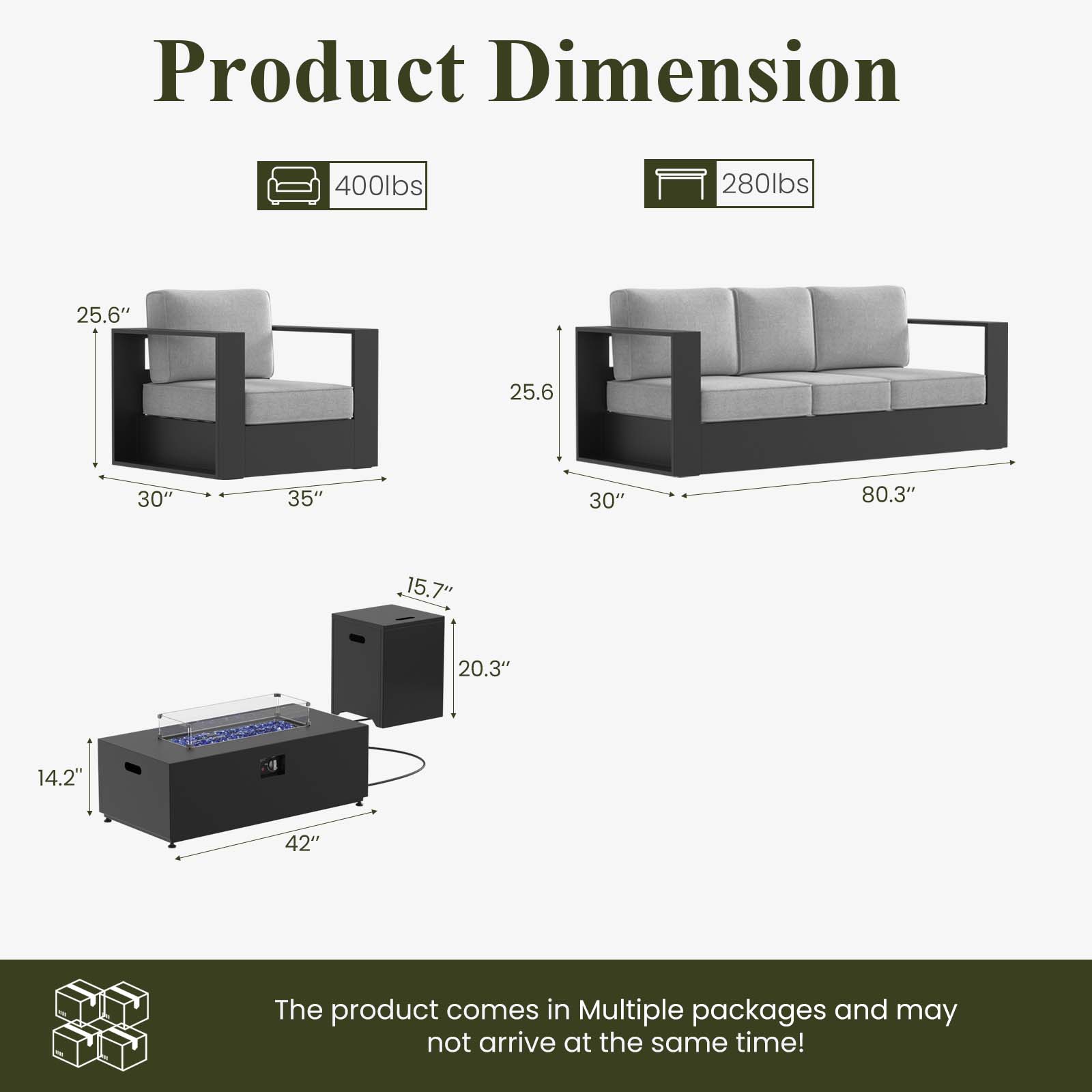 LayinSun CF5005-3-HE01 Patio-Conversation-Sets - View #7