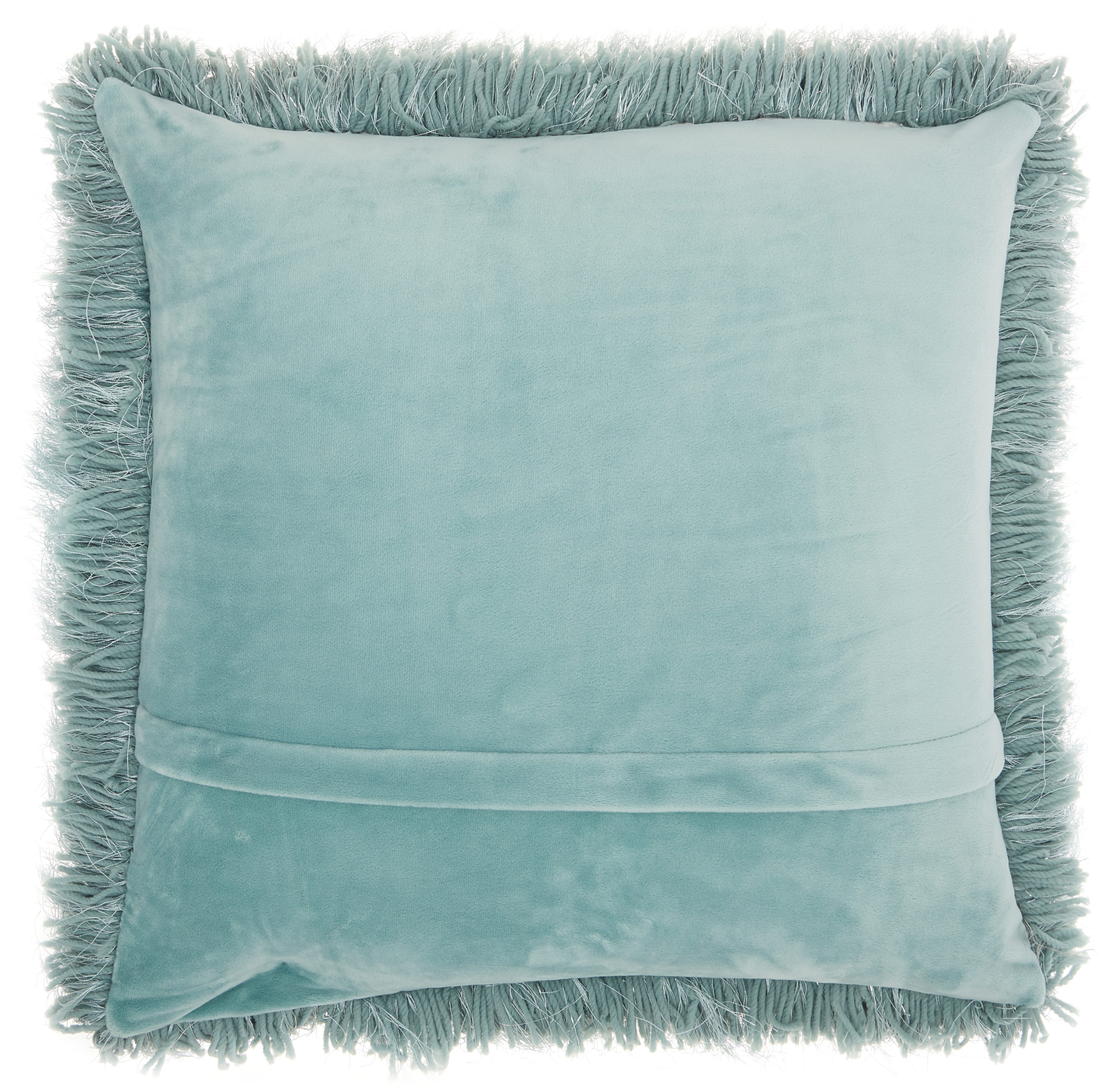 Mina Victory Shag 17-in x 17-in Celadon Indoor Decorative Pillow in the ...