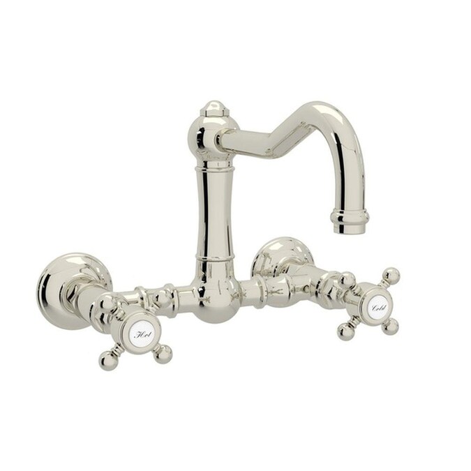Rohl Italian Kitchen Acqui Polished Nickel 2 Handle Wall Mount Bridge Faucet In The Faucets Department At Com - Wall Mount Bridge Faucet Bathroom