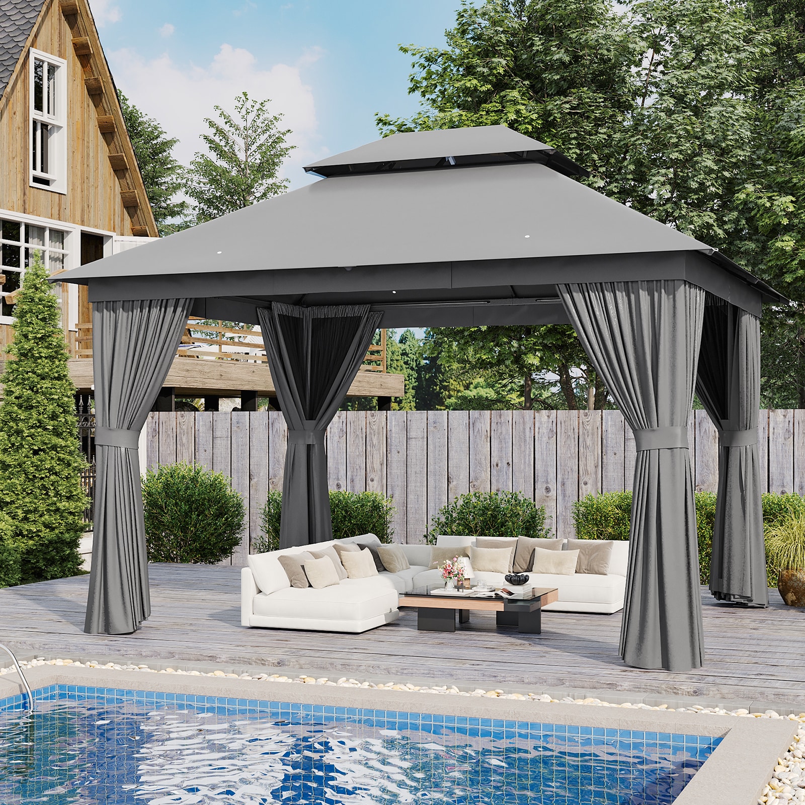 AOXUN AX-402G22 Wood-Resin-Gazebos - View #2