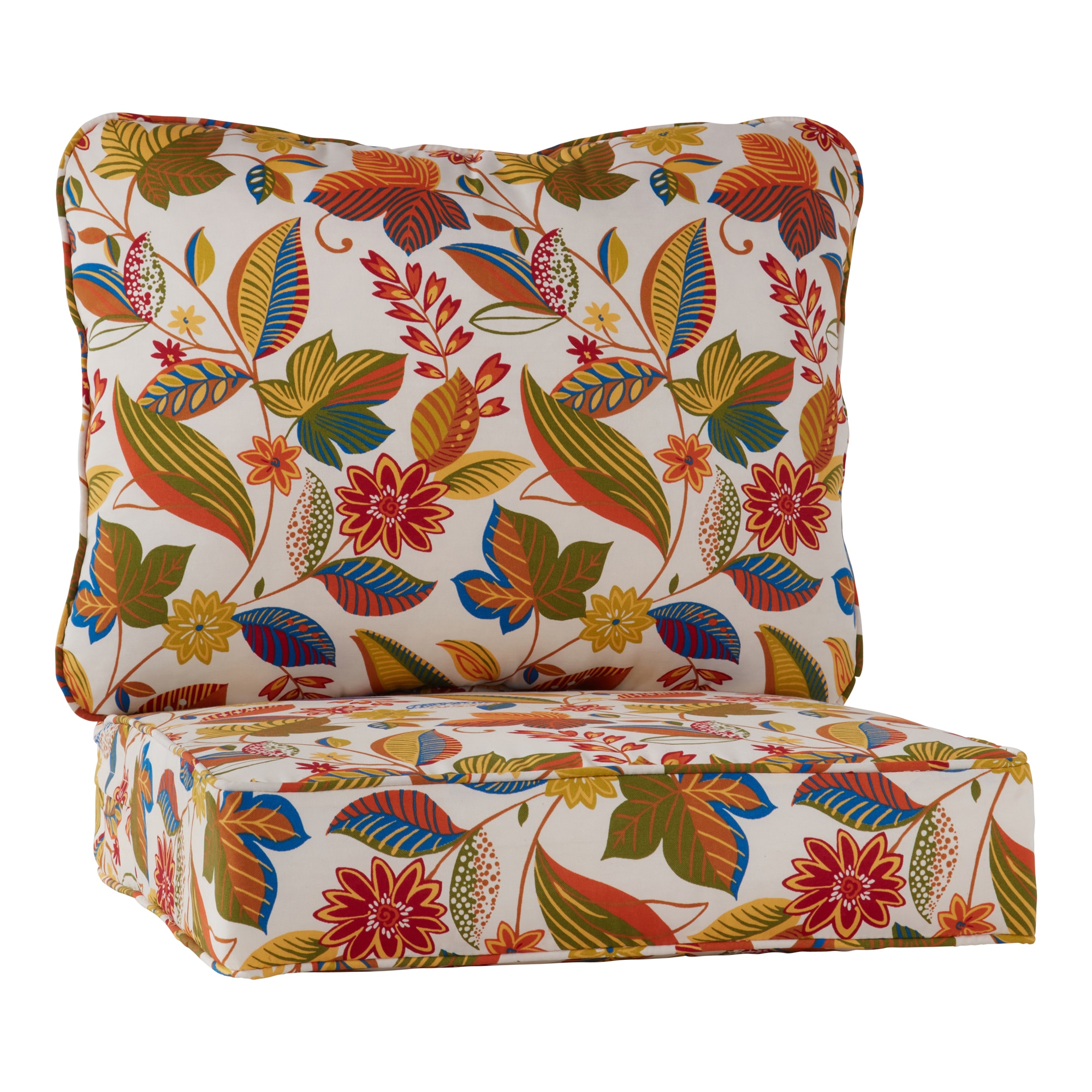 Greendale Home Fashions OC7825-SKYWORKS 24-in x 24-in 2 -Piece Esprit Floral Deep seat patio chair cushion