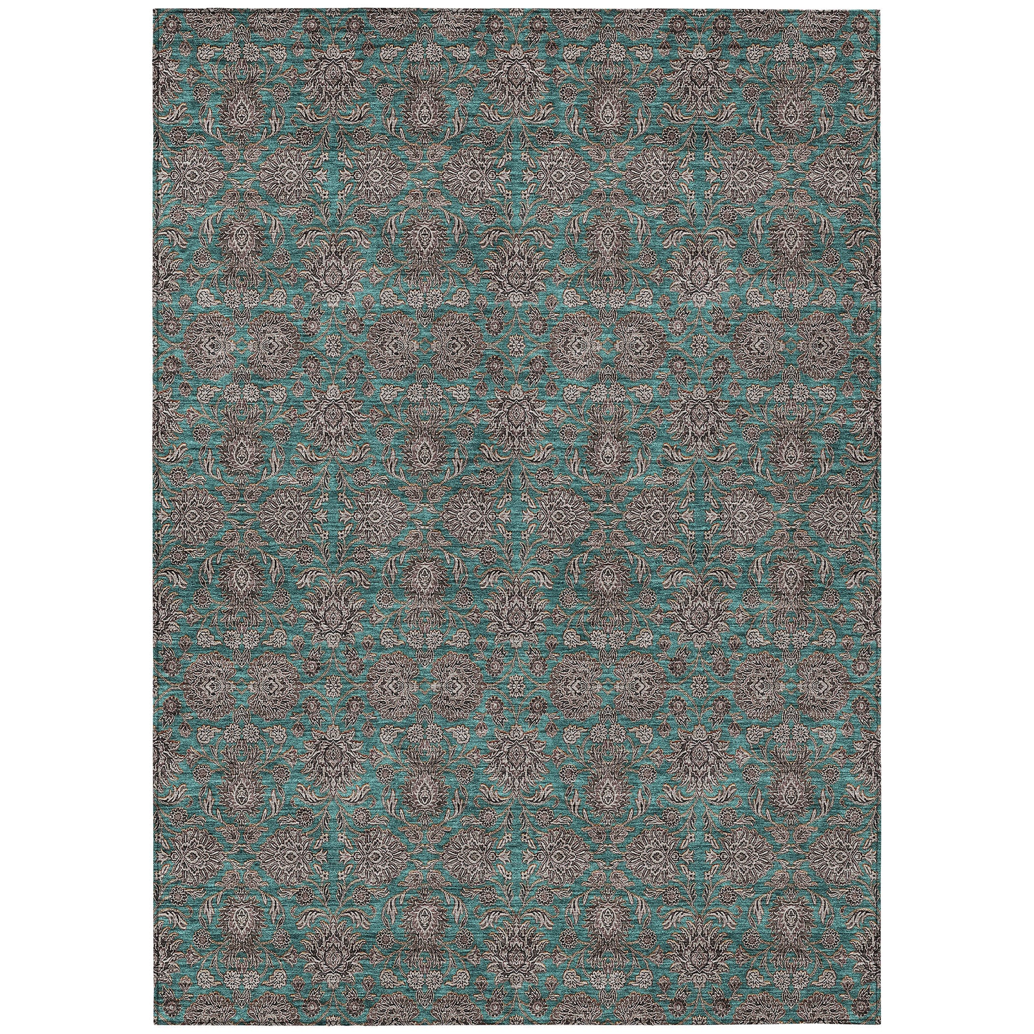 Addison Rugs ACN702TE10X14 Chantille ACN702TE 10 x 14 (ft) Polyester Teal Rectangular Indoor/Outdoor Geometric Machine washable Area rug