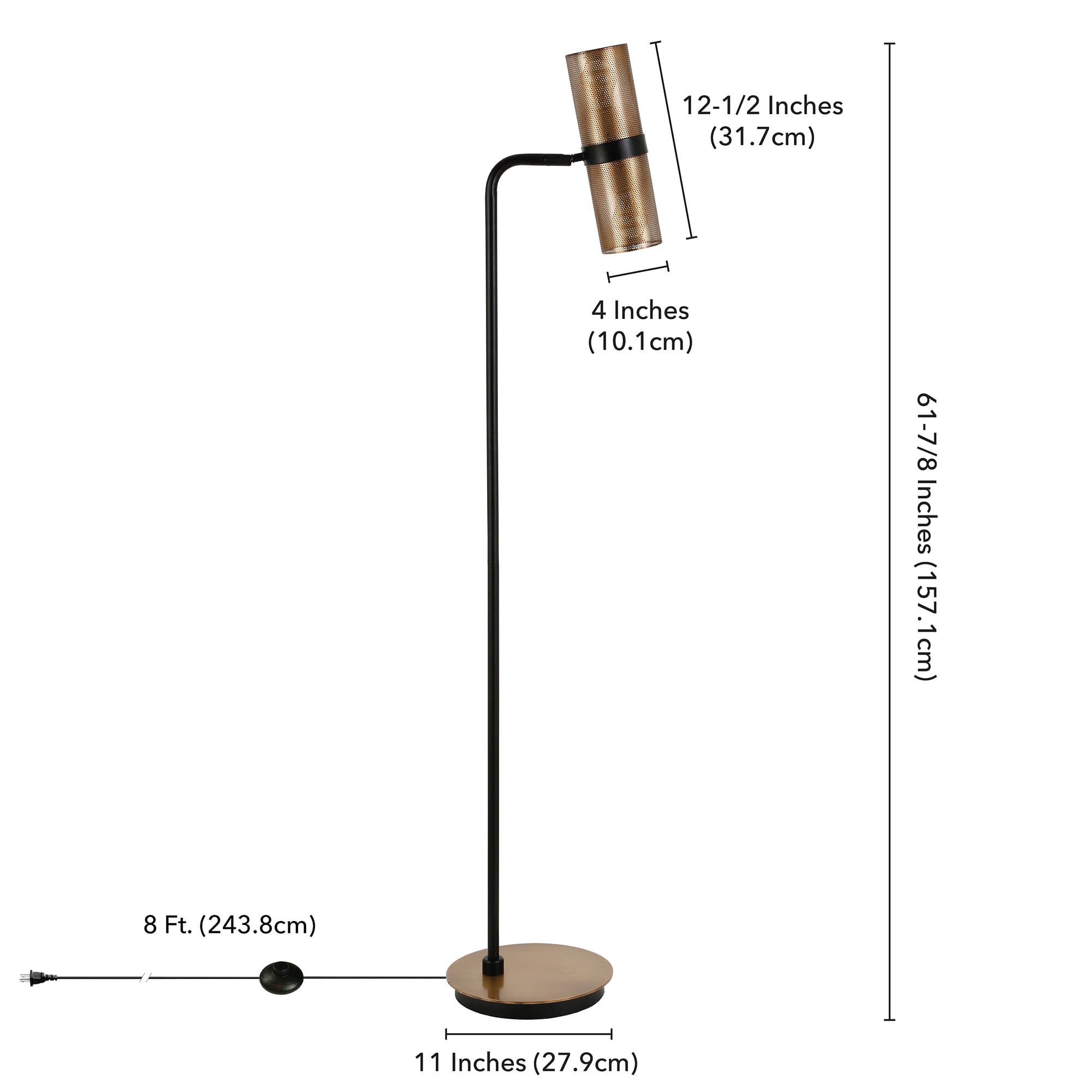 Hailey Home Zevon 1 Light Floor Lamp in Blackened Bronze with ...