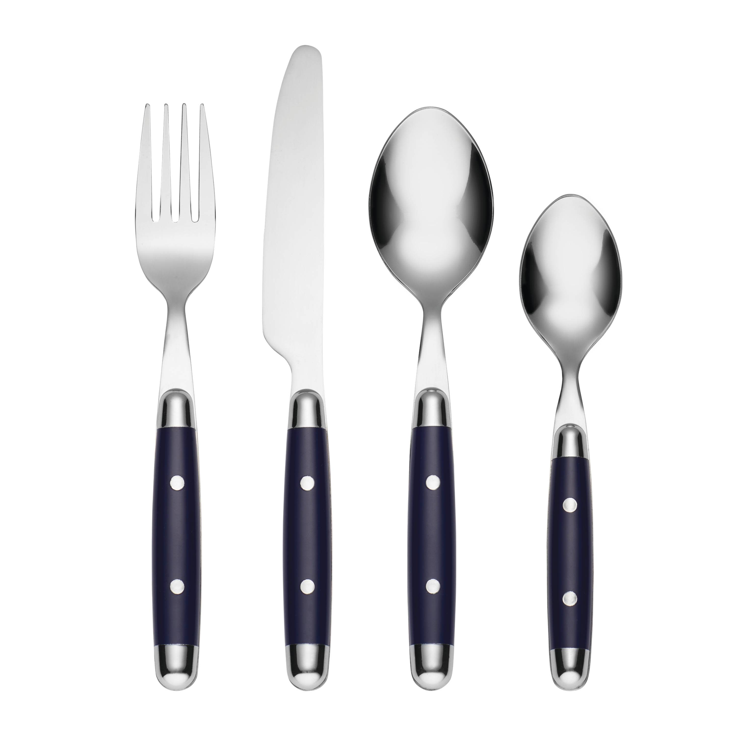 Cambridge 07516CBWD32R Jubilee Blue 16 -Pieces Polished Modern Flatware