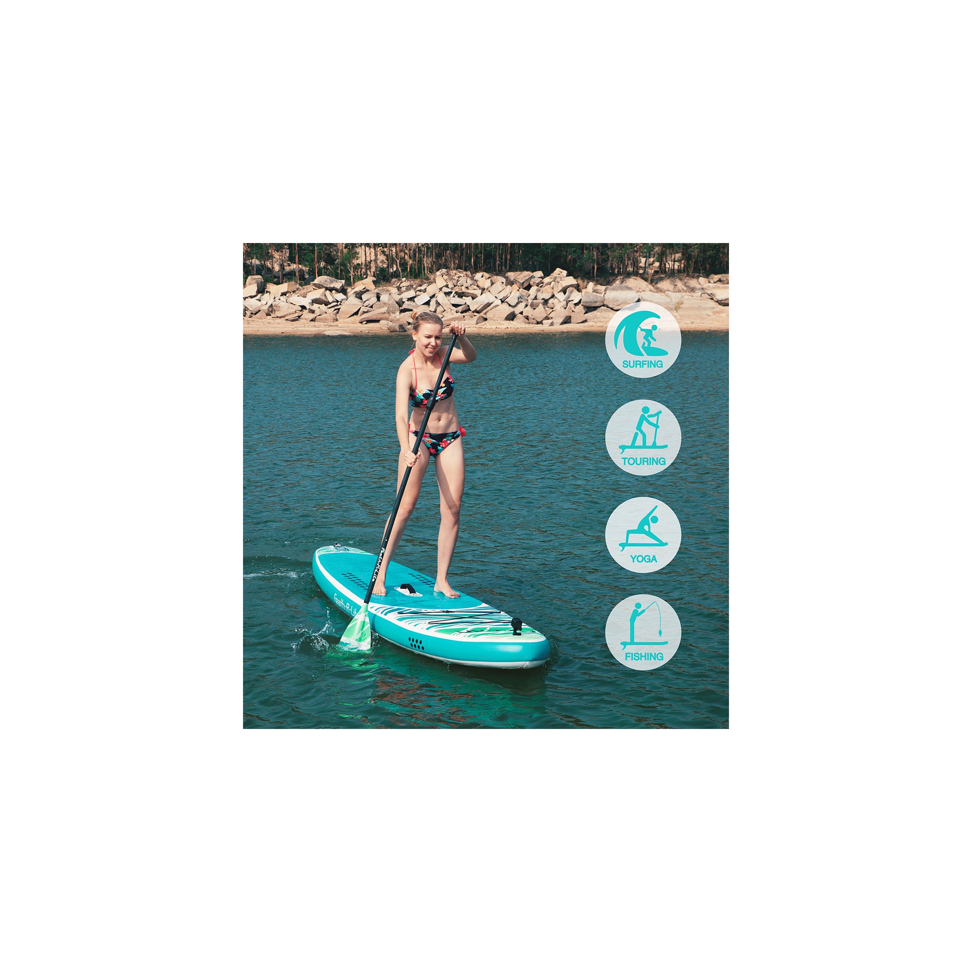 Inqracer 11 ft. Inflatable Stand Up Paddle Board with Accessories