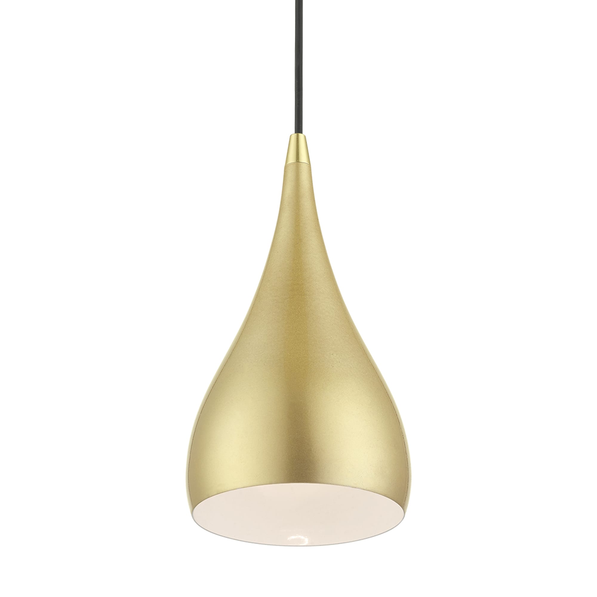 Soft Gold and Polished Brass Mini Pendant Light