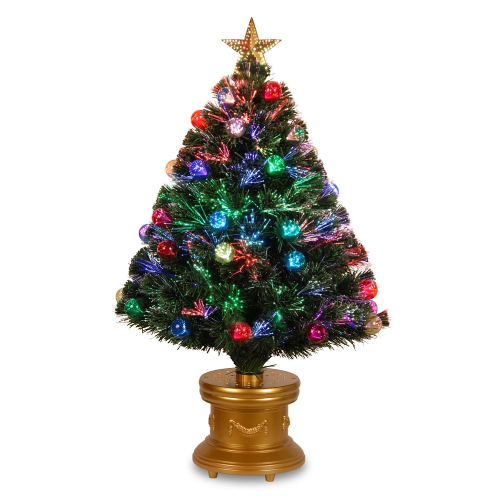 National Tree Company SZOX7-100L-36-1 3-ft Pre-lit Artificial Christmas Tree with LED Lights