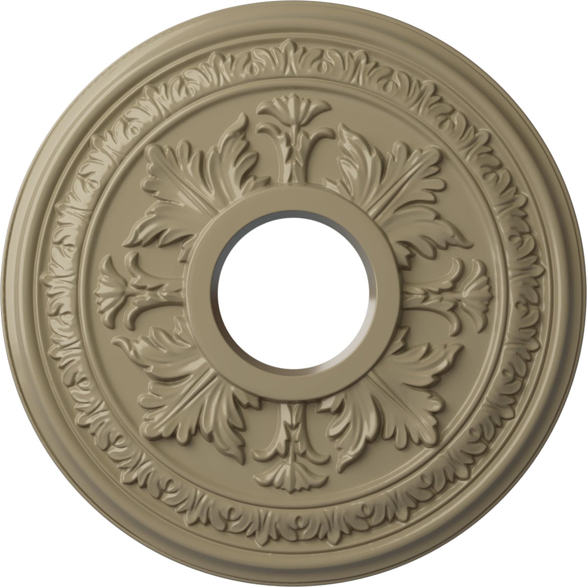 Ekena Millwork CM15BAGDF Baltimore 15.375-in W x 15.375-in L Painted Gobi Desert Polyurethane Whole Ceiling Medallion
