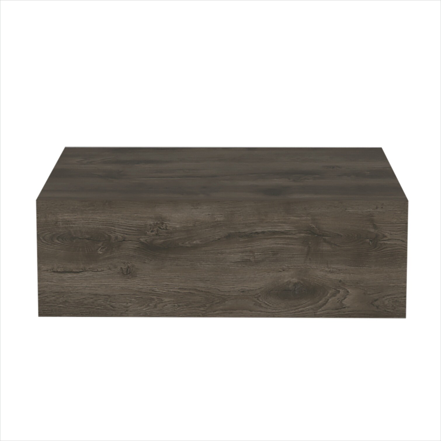 SunJet Engineered Wood Wall-Mounted Nightstand with Drawer Brown Finish ...