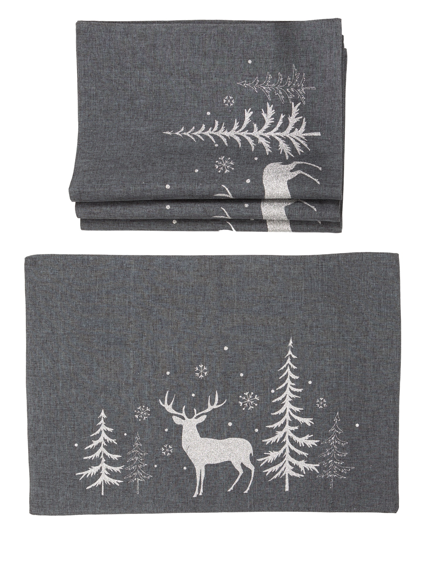 XIA Home Fashions XD189051420DARKGRAY 20-Inches Tabletop Decoration Reindeer 4 -Pack Christmas Decor