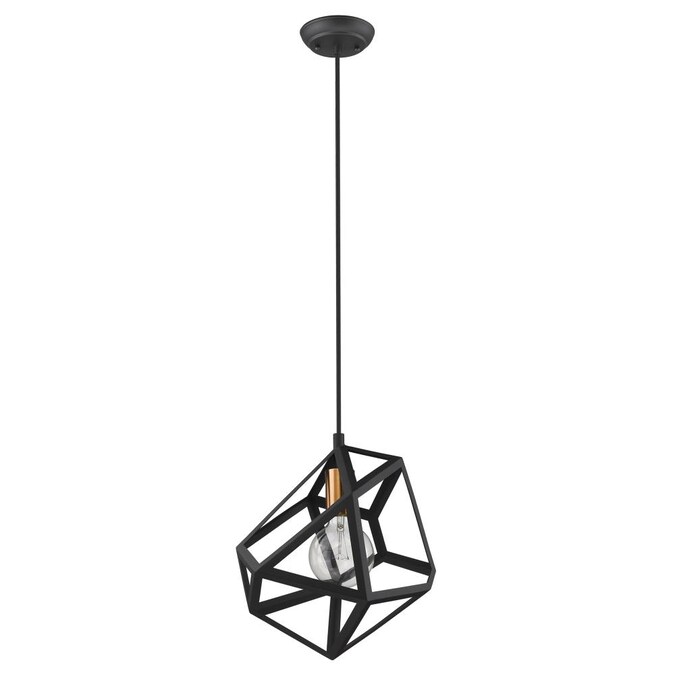 Trend Lighting Hedron Matte Black Modern/Contemporary Geometric Pendant ...