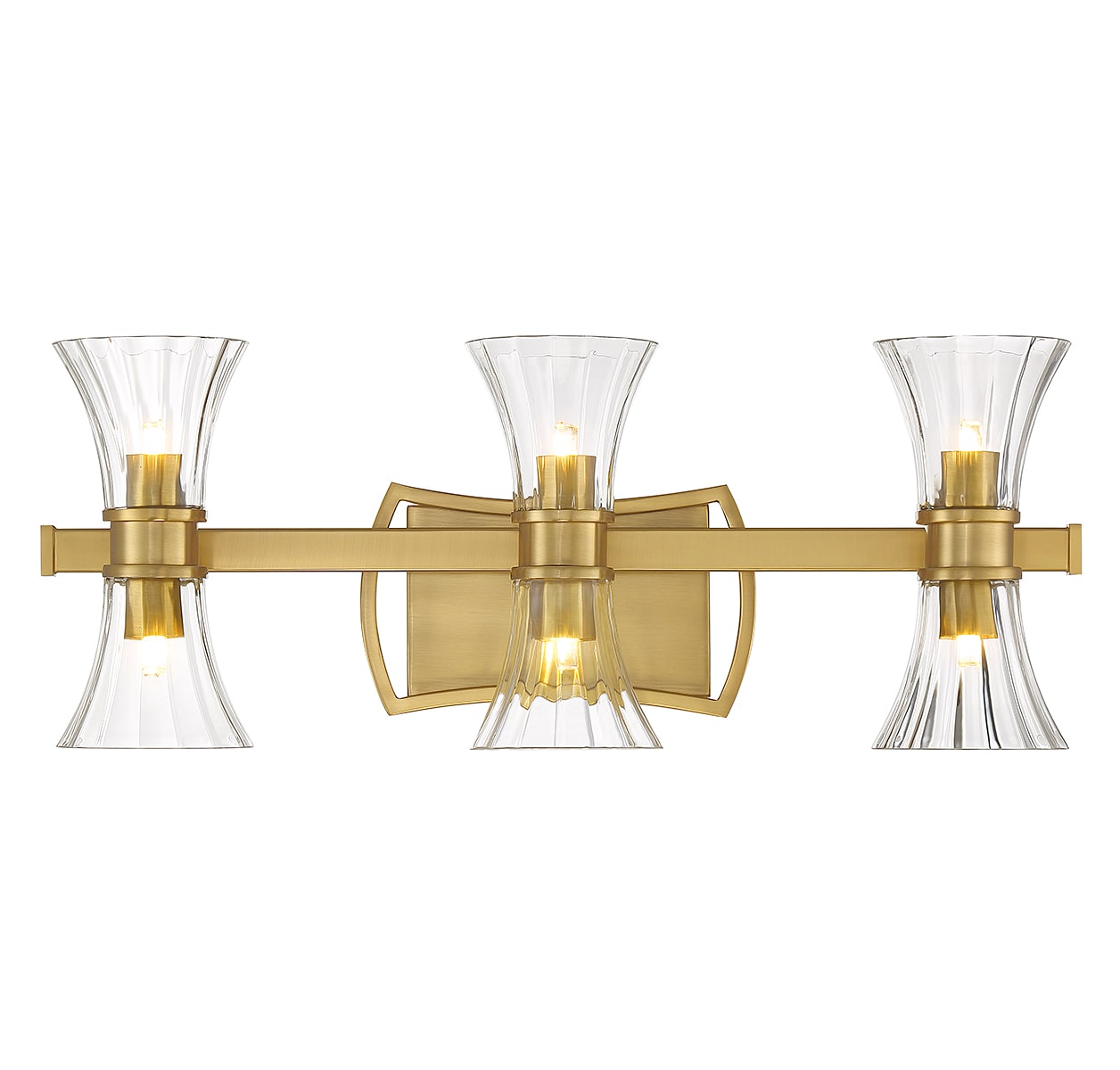 Savoy House 8-9702-6-322 Bennington 24-in 6 -Light Brushed Brass Transitional Vanity light