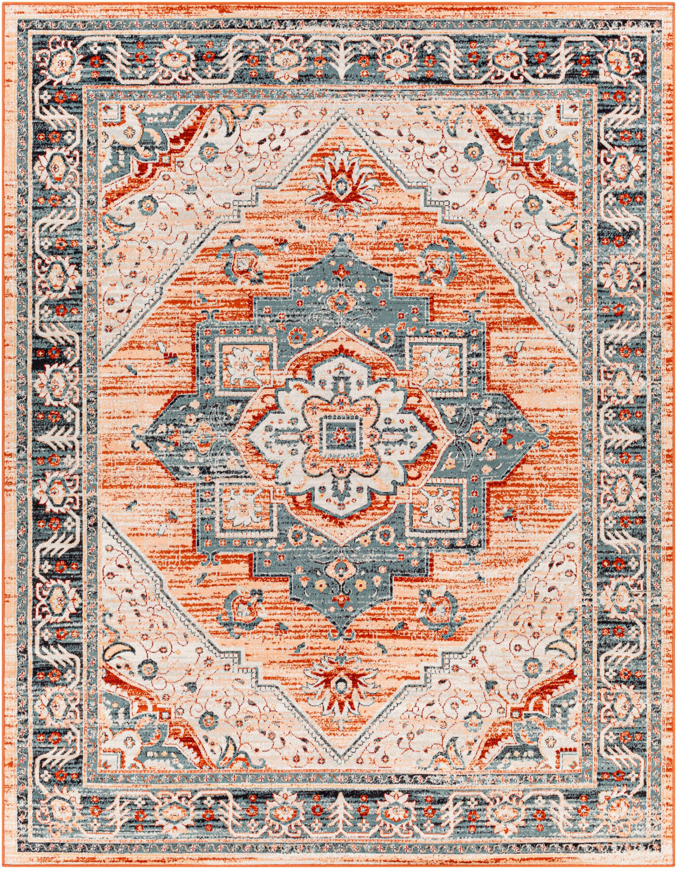 Artistic Weavers RDD2323-71010 Redondo beach 8 X 10 (ft) Medium Grey Indoor/Outdoor Medallion Oriental Area Rug