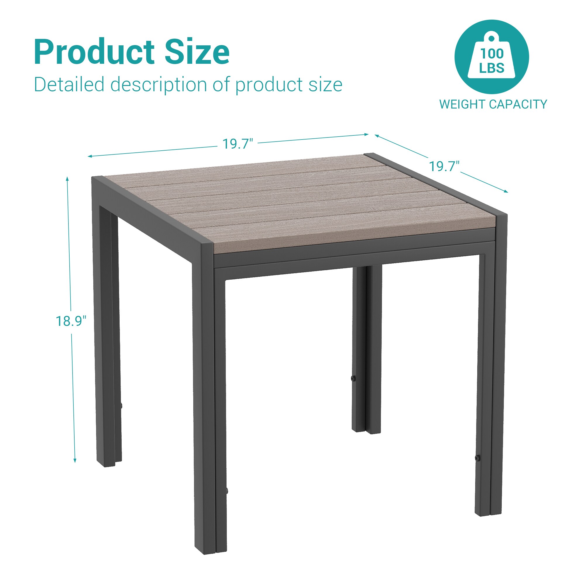 ACEGOSES LW-ET-148T7-BN Patio-Tables - View #3