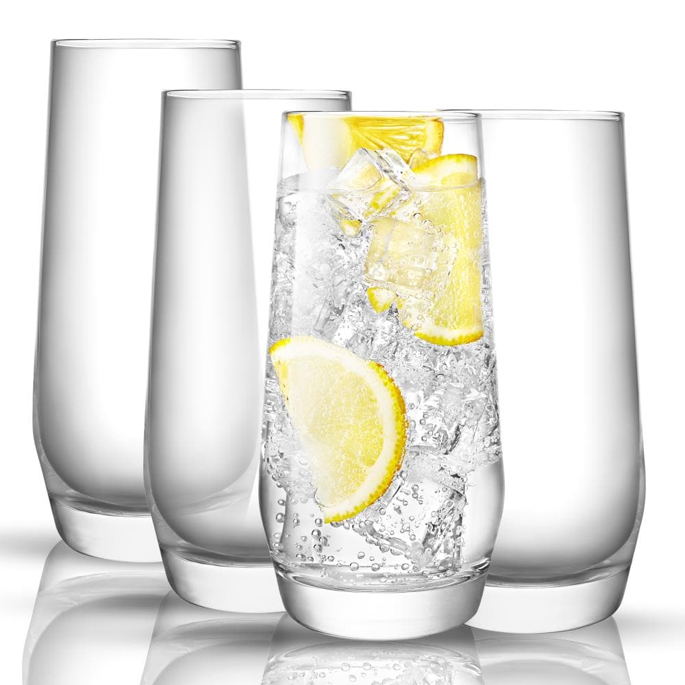 JoyJolt Gwen 18 oz Highball Glasses Set of 4 Drinking Glasses - Bed Bath &  Beyond - 31946578