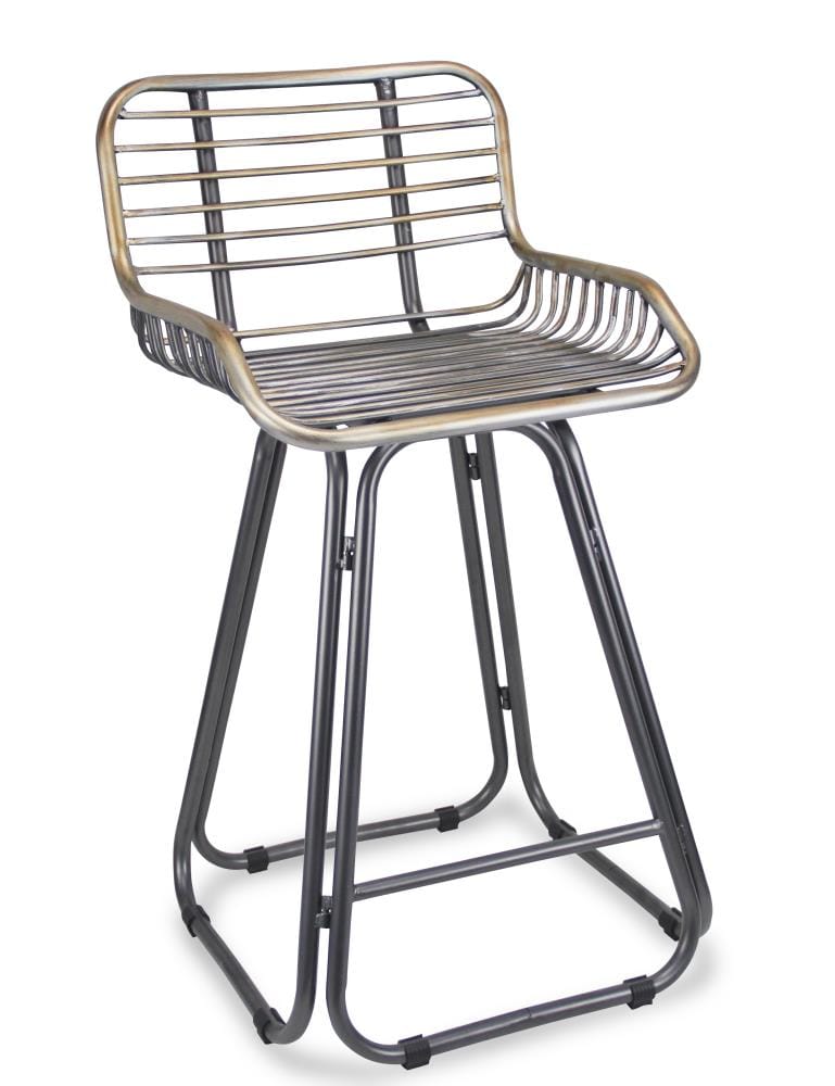 Cheung's 5441 Stools Bronze Counter height Metal Bar Stool with Arms & Back