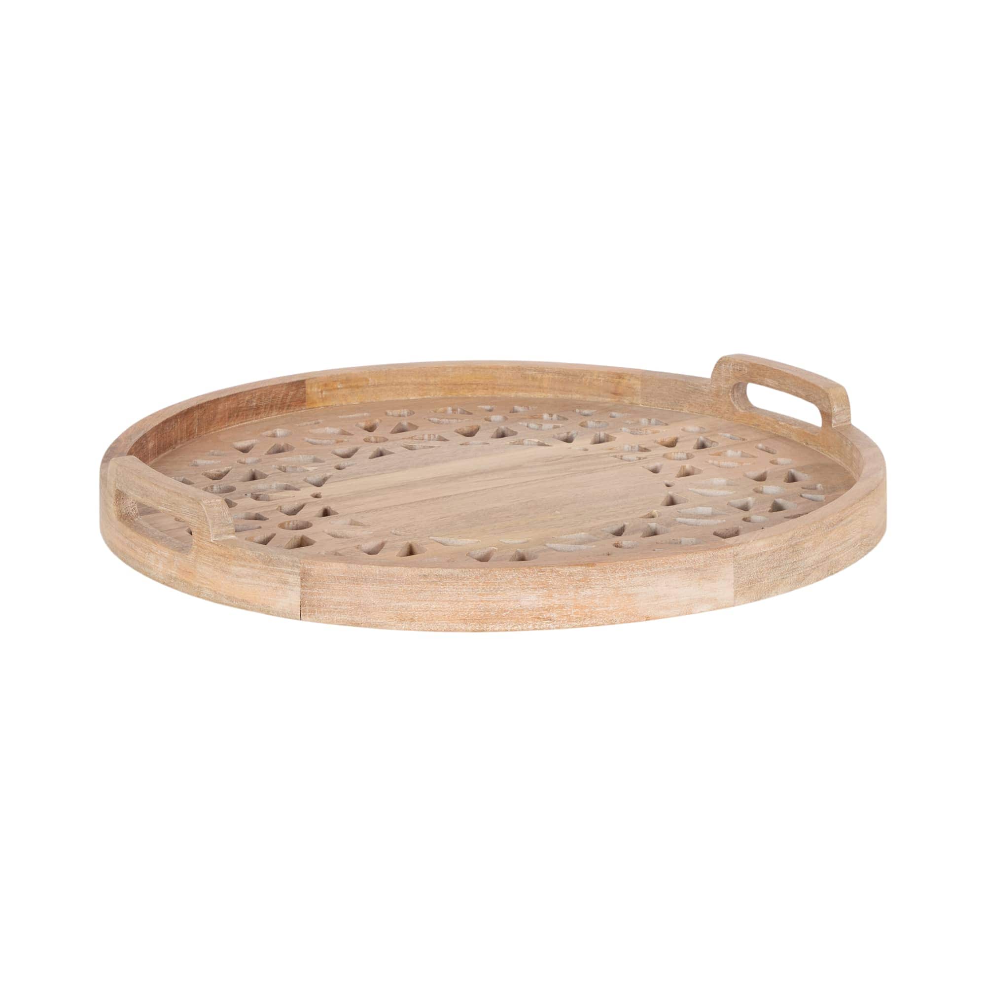 Kate and Laurel Rodcliff Round Ottoman Tray