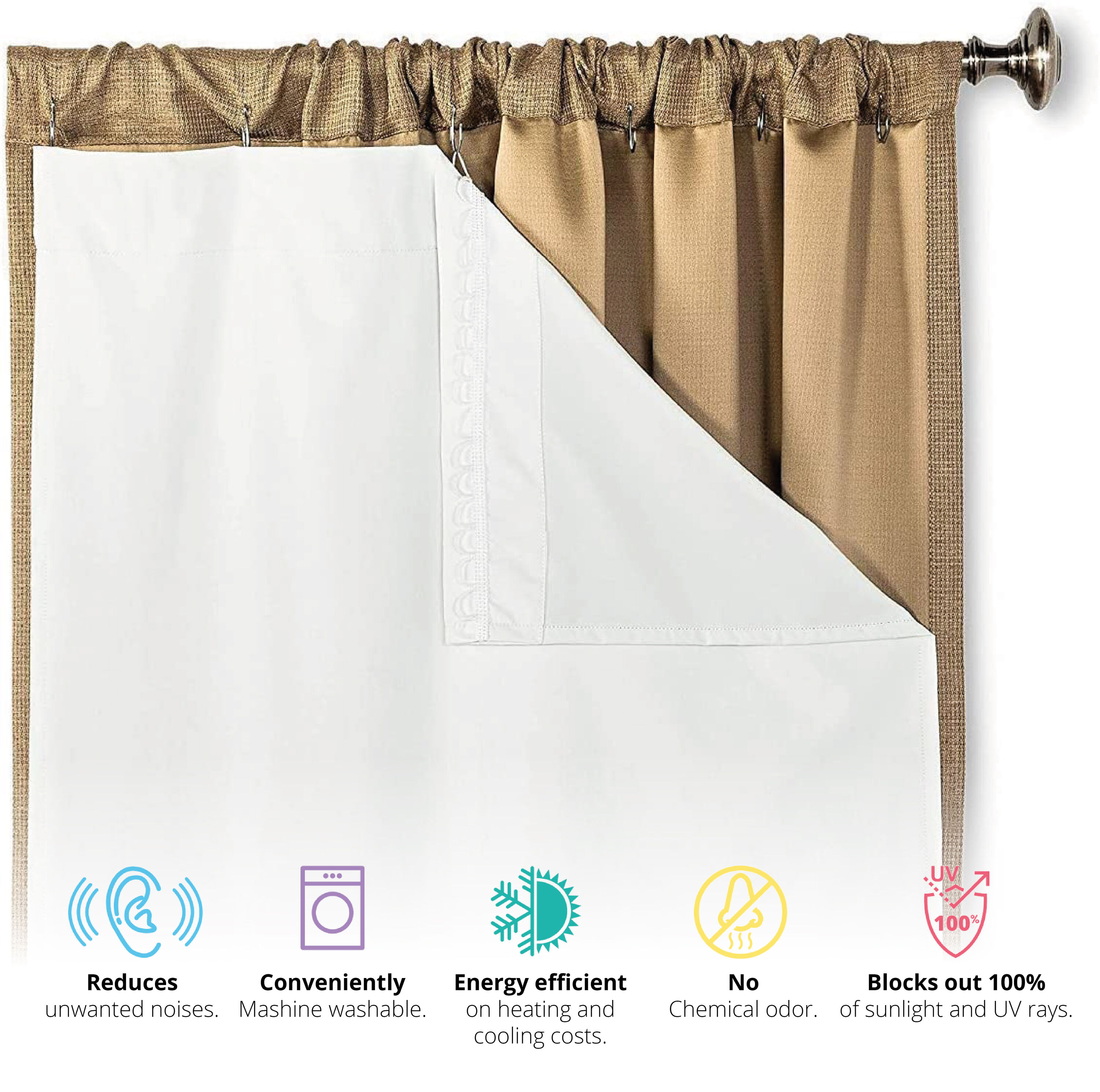 Totally Home Decor MFN-BLKOUT-LNR-92 curtains - View #2
