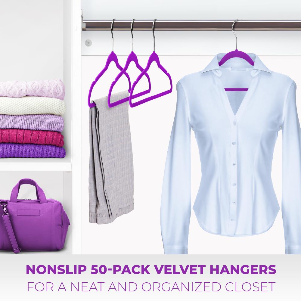 50-Pack Suit Hangers, Lavender