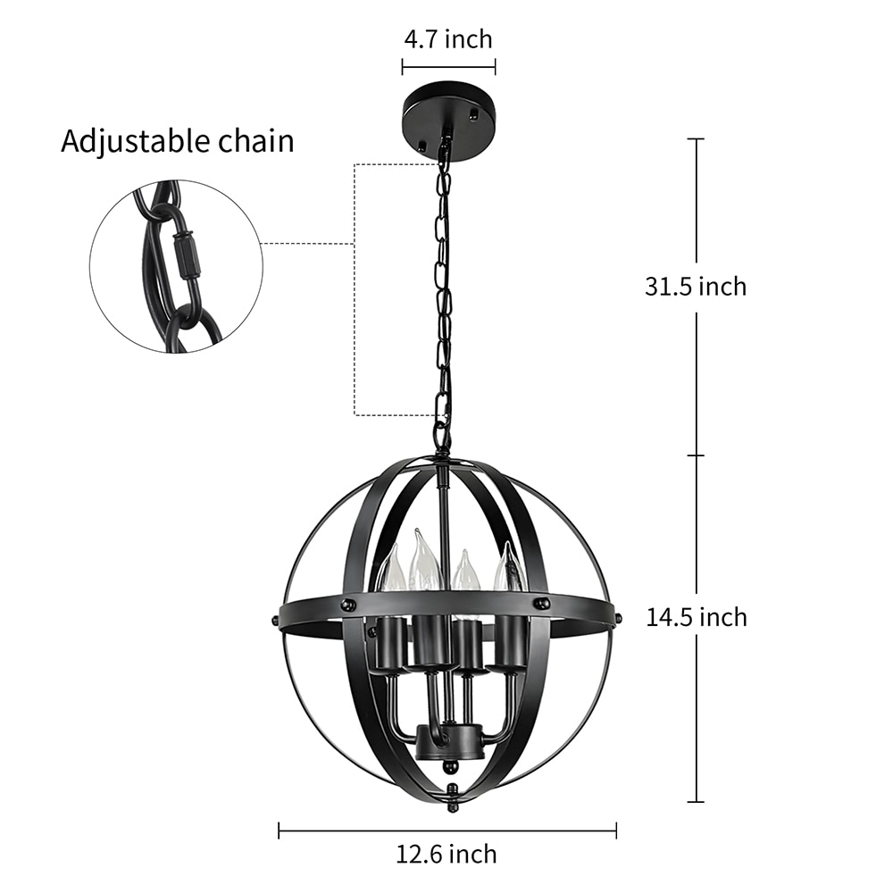 Estevau 2 4-Light Matte Black offers Multi-Pendant