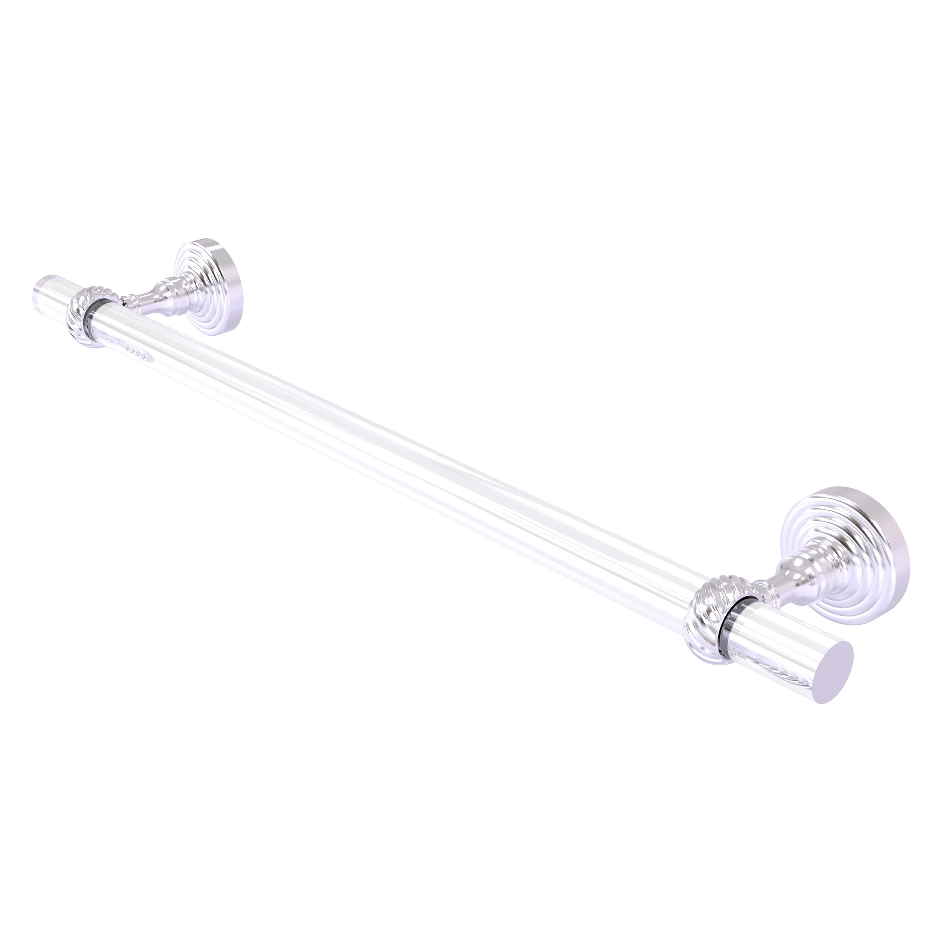 Allied Brass PG-41T-18-SCH Pacific Grove 18-in Satin Chrome Wall mount Single Towel Bar