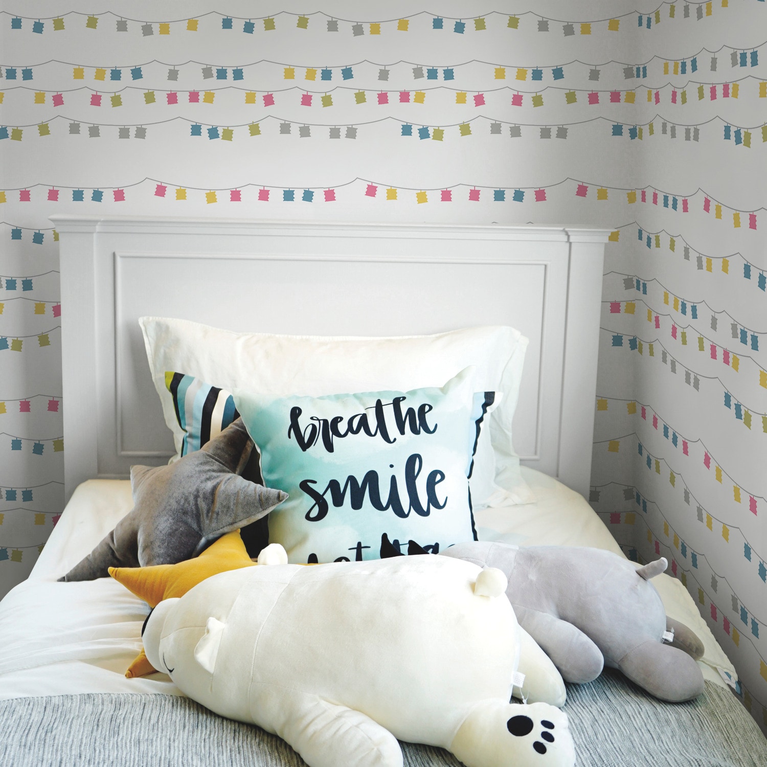 RoomMates RMK11339RL 28.29-Sq. Feet Pink Vinyl Novelty Self-adhesive Peel and Stick Wallpaper