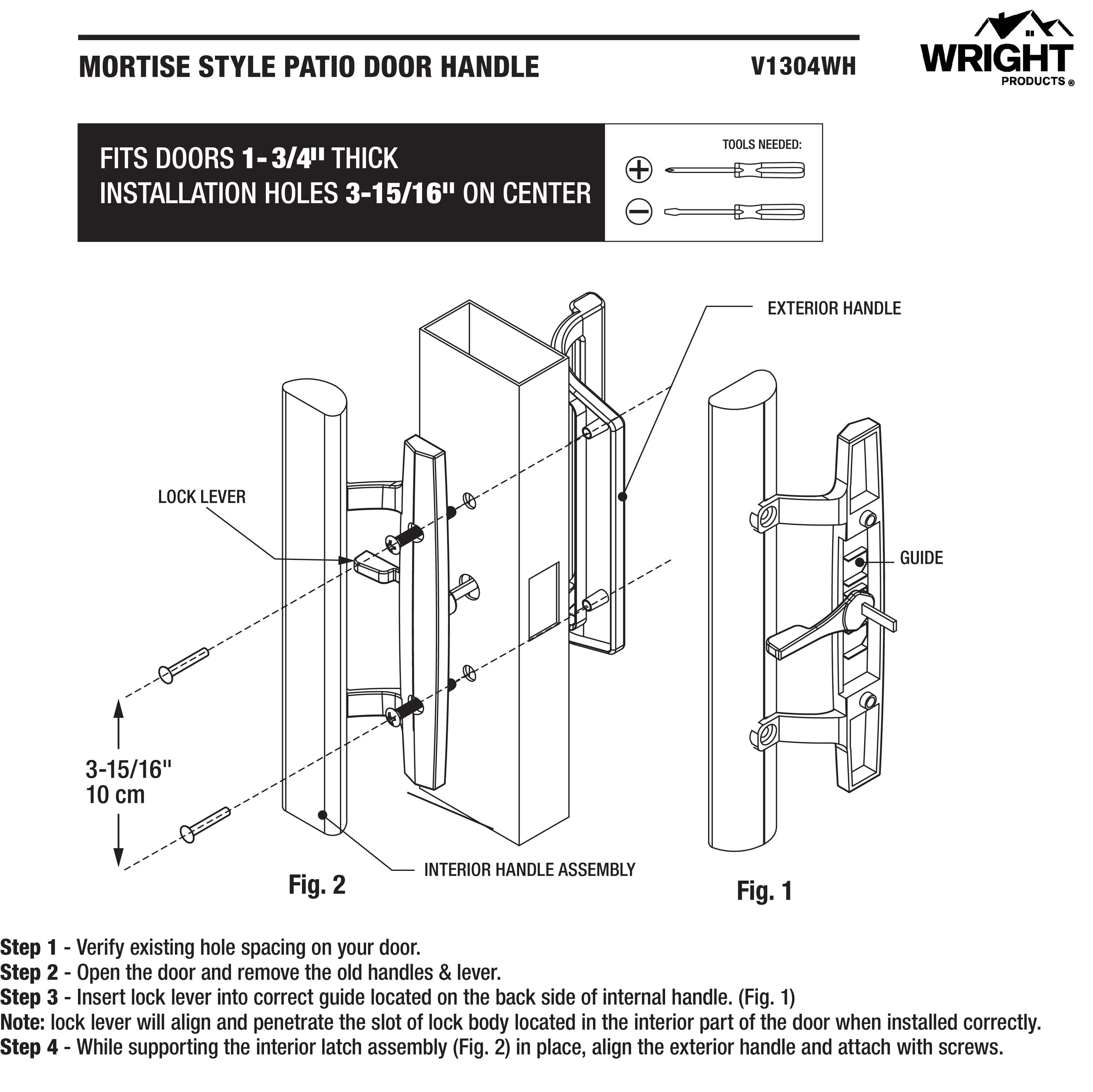WRIGHT PRODUCTS V1304WH Sliding-Patio-Door-Handles - View #8