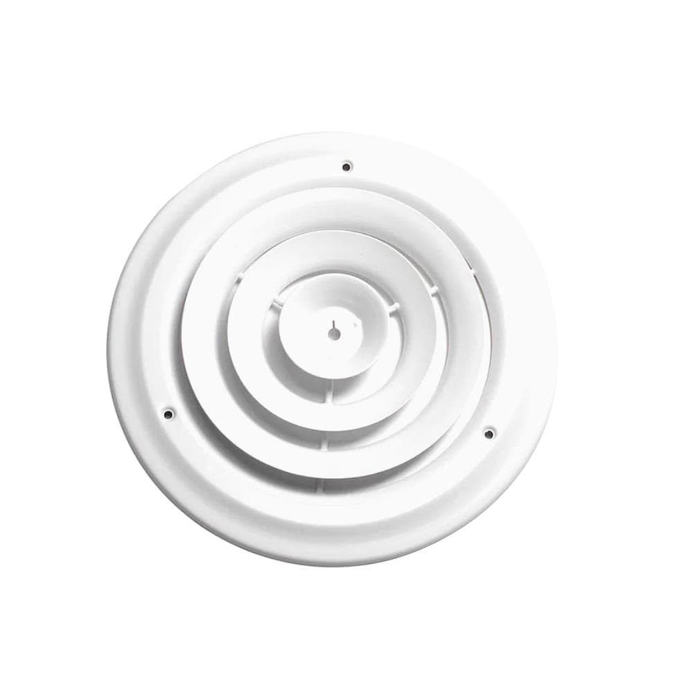 Accord ABCDWH06 3.94-in x 3.94-in Step-down Steel Ceiling Diffuser in White