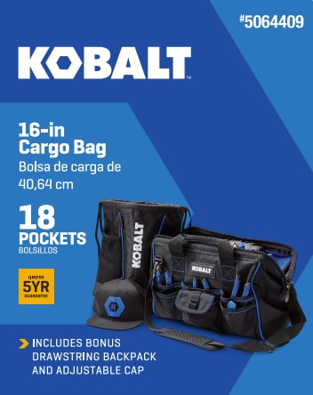 Kobalt - GP-62575A - Blue Black Polyester 12-in 5-Gallon Bucket