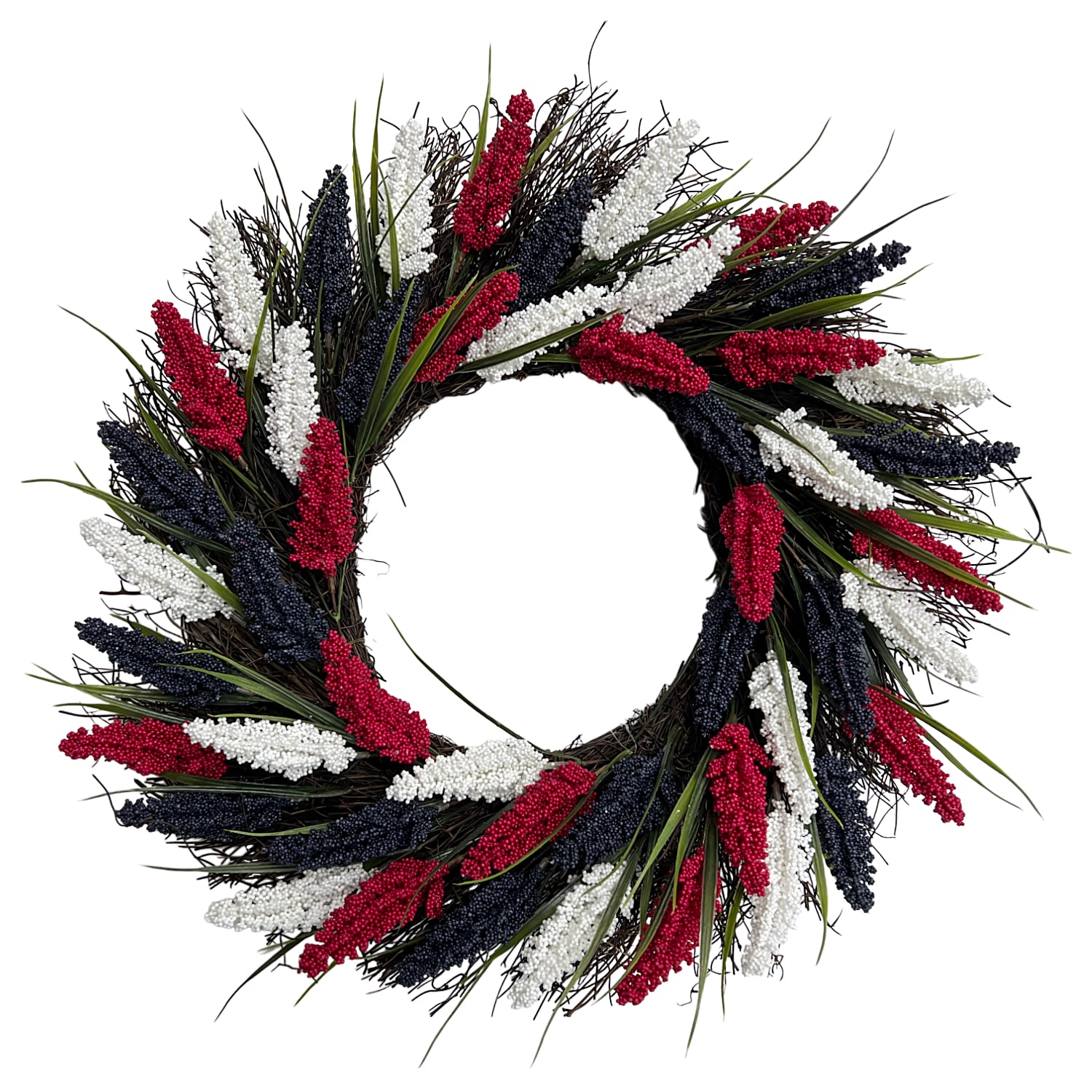 Holiday Living B5904R-22#36 Plastic Indoor Hanging decoration Wreath Patriotic 4th of July Decor