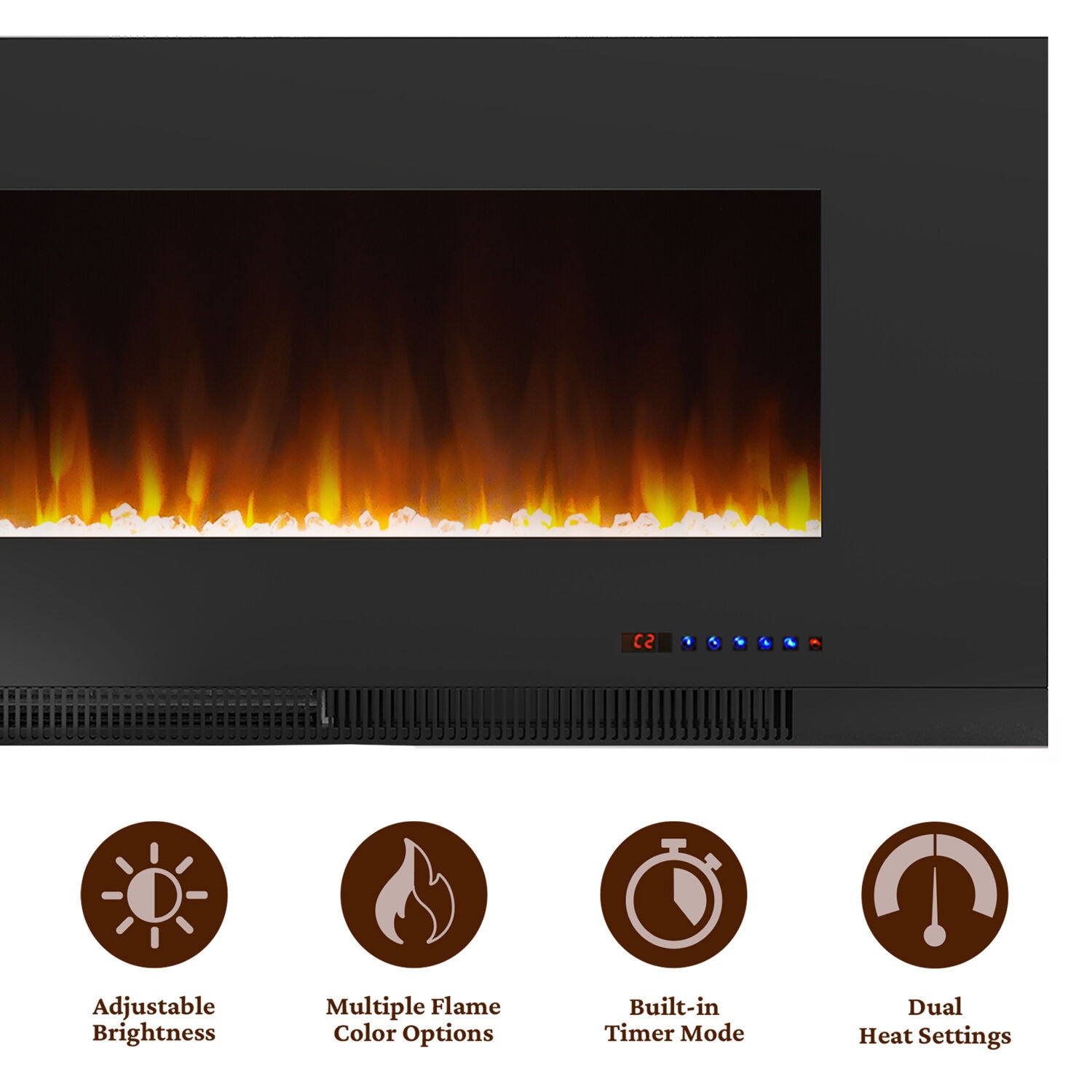 Cambridge 50-in W Black Fan-forced Electric Fireplace CAM50WMEF-1BLK Sansujyuku sansujyuku.com