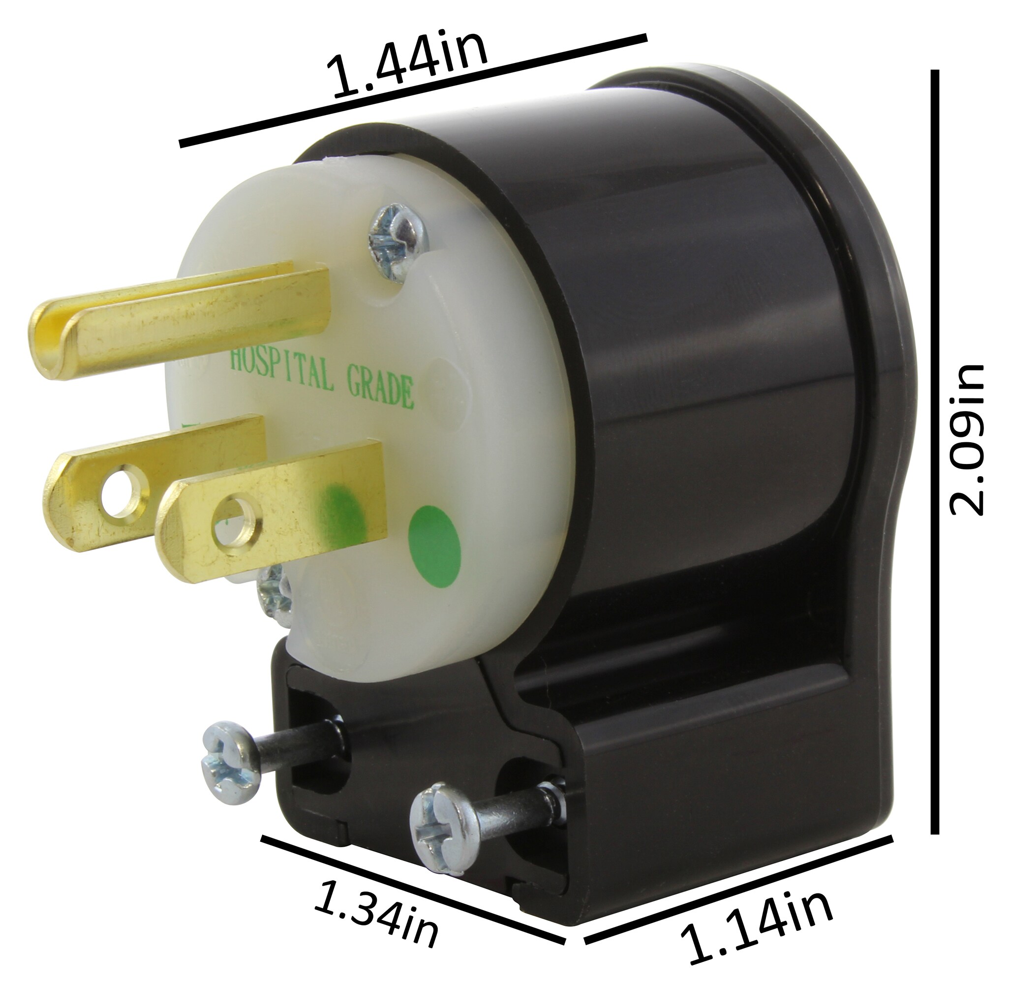 AC WORKS AC Connectors 15-Amp 125-Volt NEMA 5-15p 3-wire Grounding ...