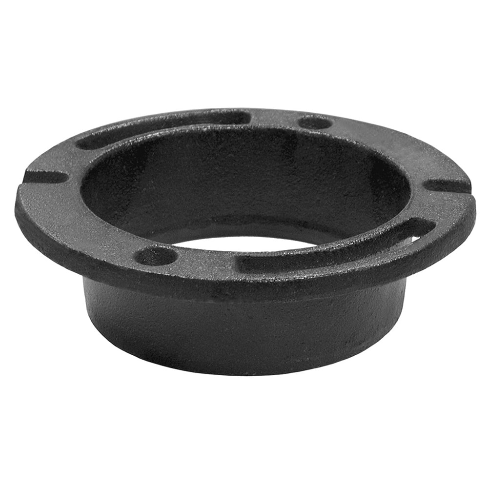 Jones Stephens C41420 4 Inch x 2 Inch Inside Caulk Service Weight 7.125-Inches Black Cast Iron Toilet flange
