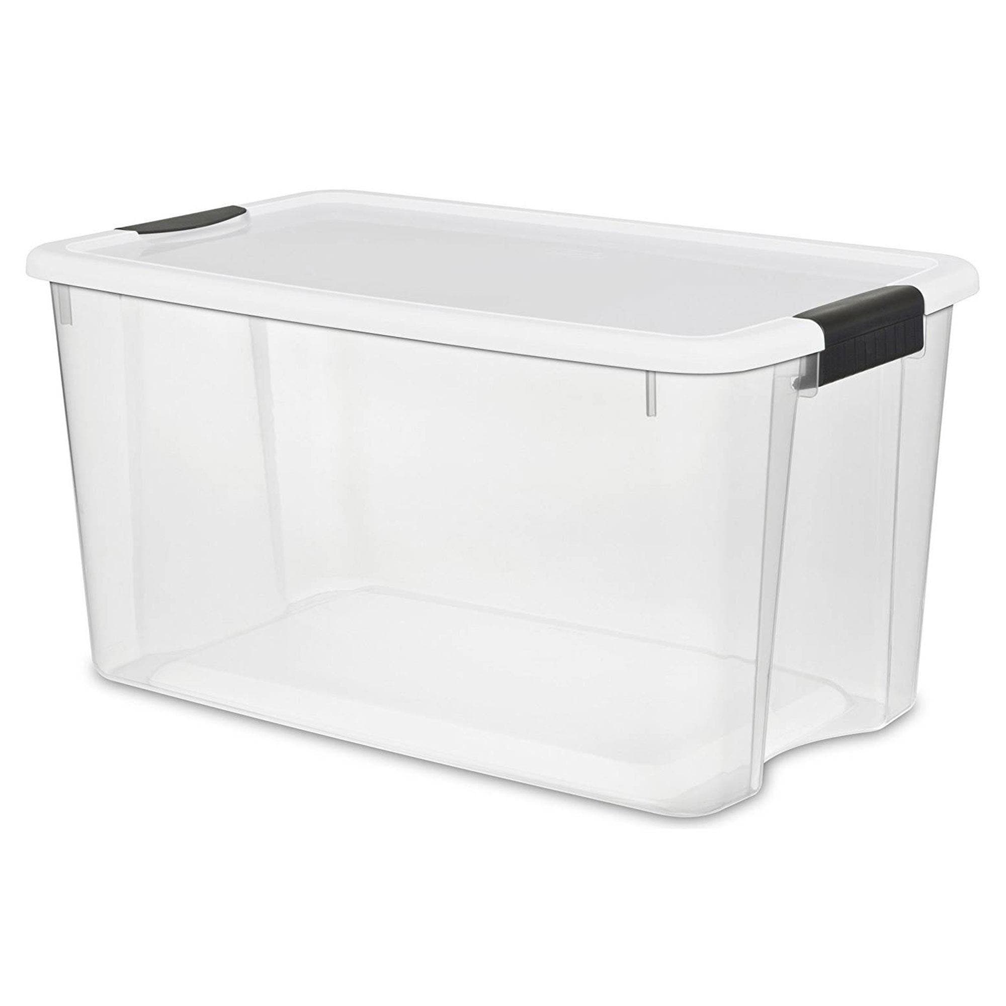 Sterilite Corporation 4-Pack Medium 17.5-Gallons (70-Quart) Clear Tote ...