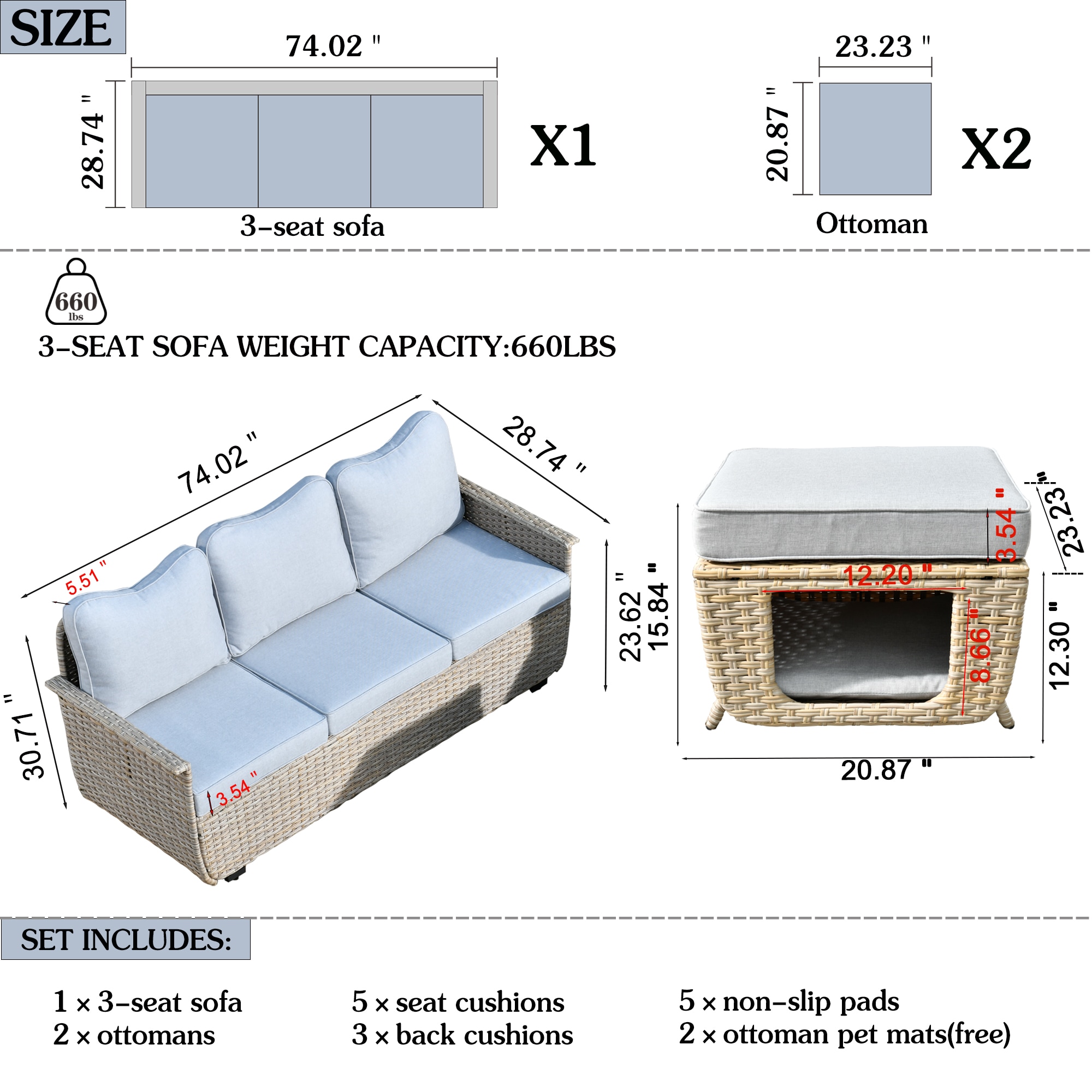 XIZZI XIMW4011 Patio-Sofas-Daybeds - View #4