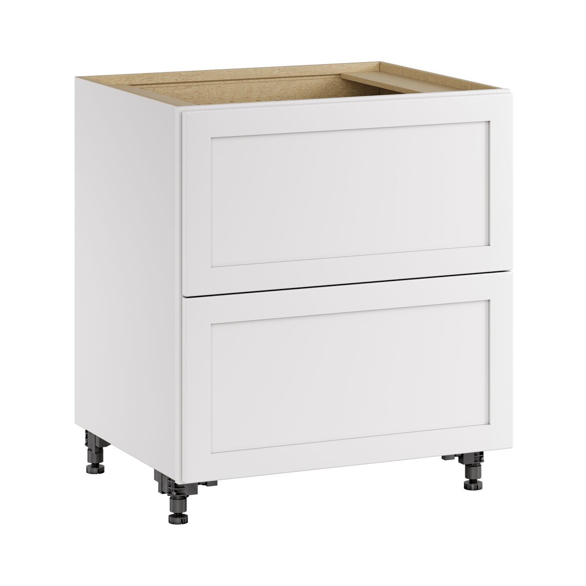 Whalen CLICK-IT LWSCLICK-13 Enfield 30-in W x 34.5-in H x 24-in D Classic White Birch 2 -Drawers Drawer Base Ready to assemble Plywood Cabinet (Raised Panel